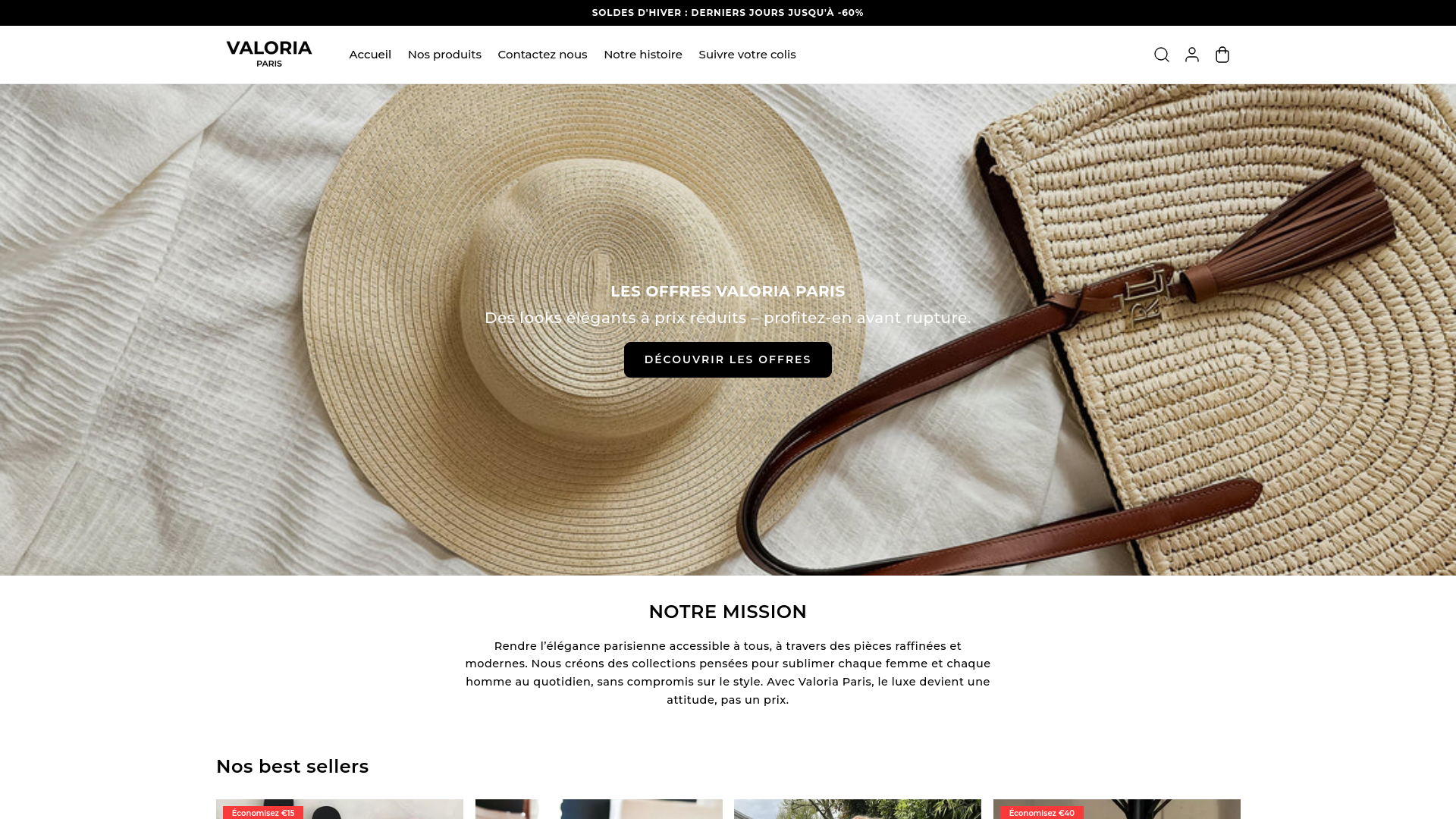 website screenshot of https://valoria-paris.shop/