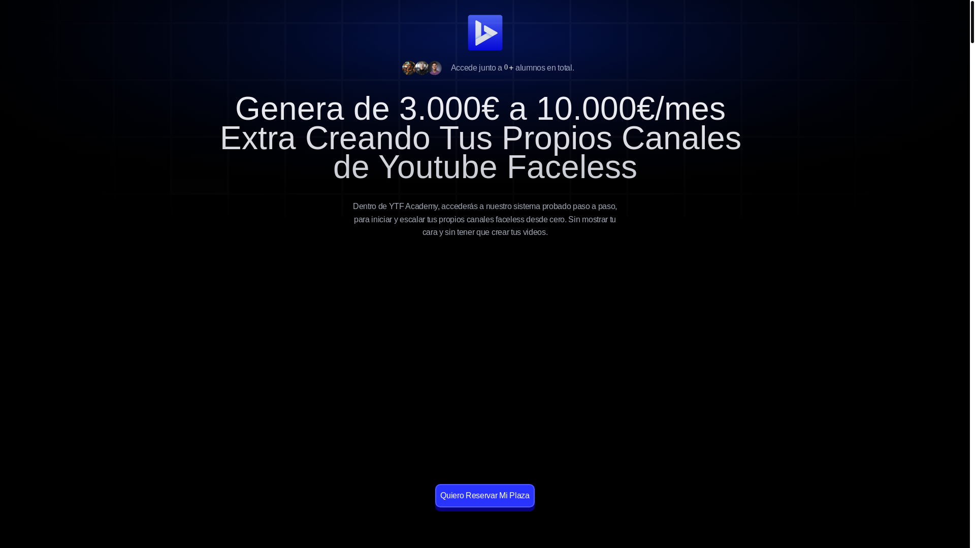 website screenshot of https://ytfacademy.es/