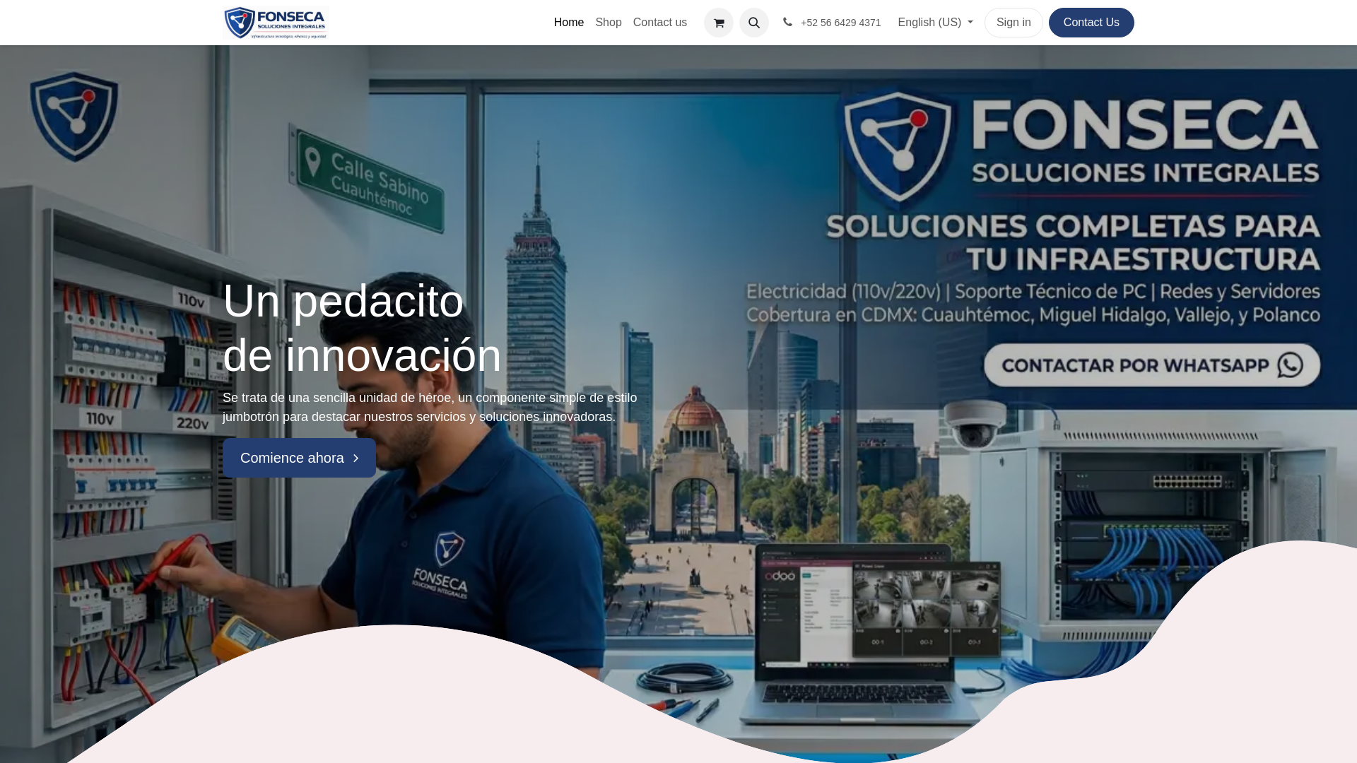website screenshot of https://fonsecasoluciones.com/