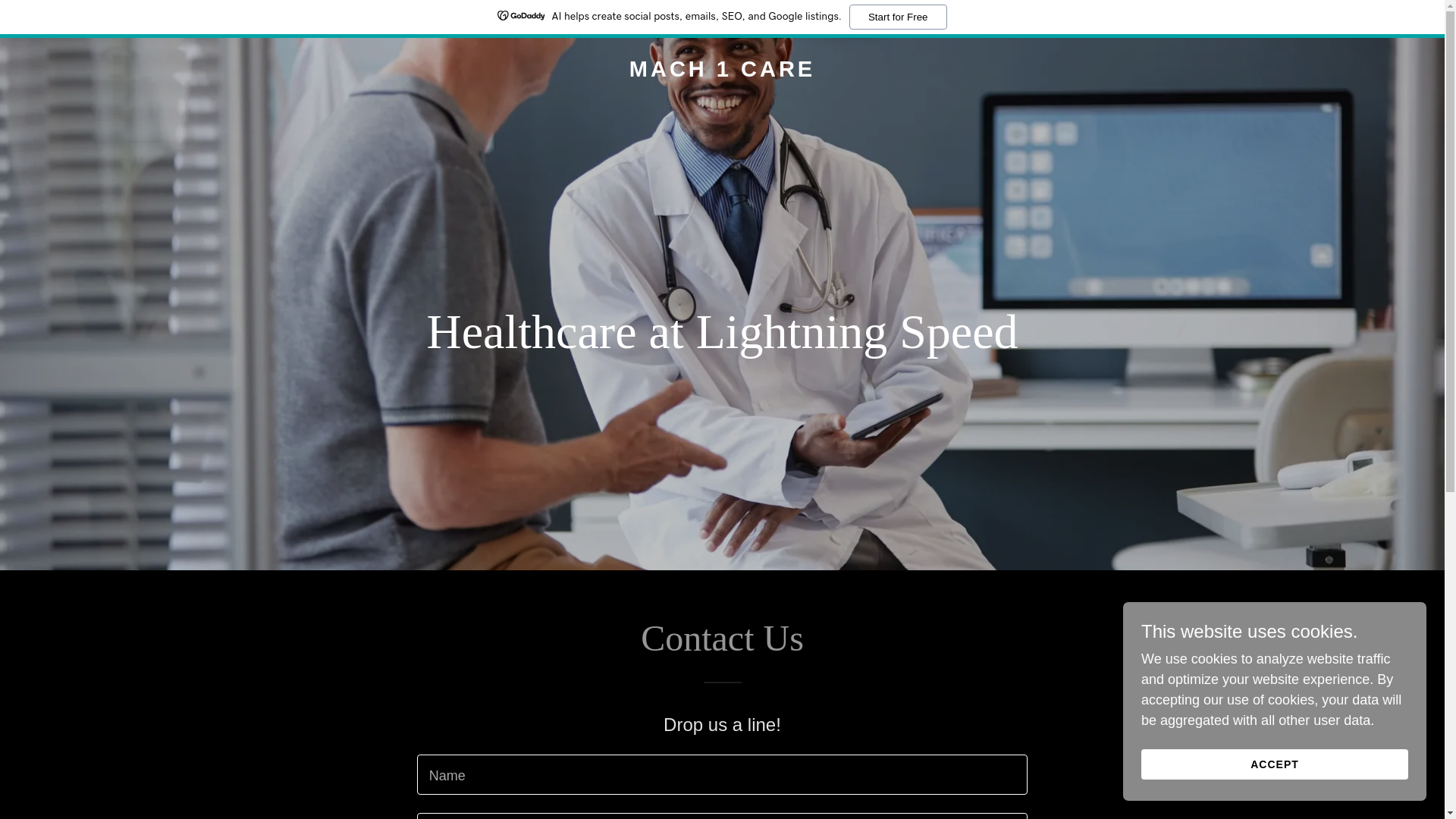 website screenshot of https://mach1care.com/