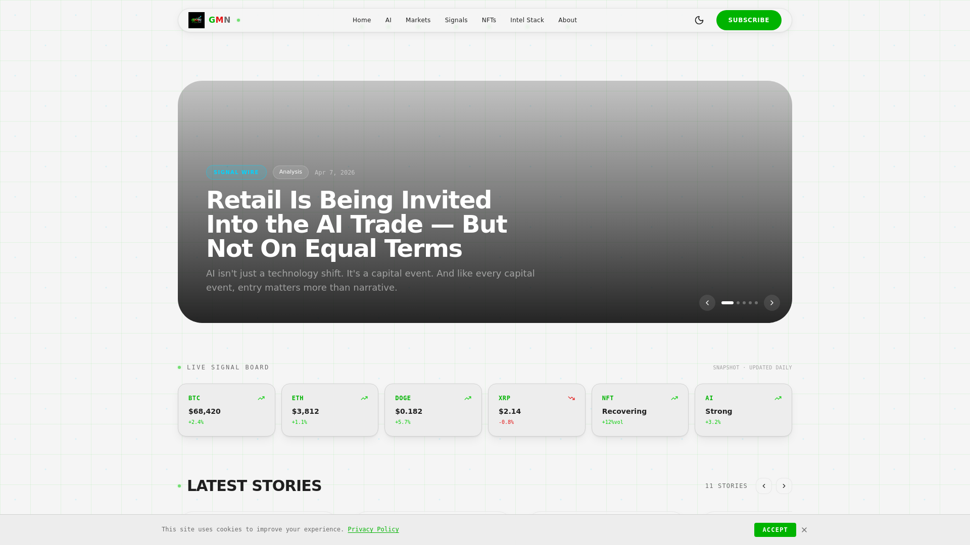 website screenshot of https://getmoneynews.online