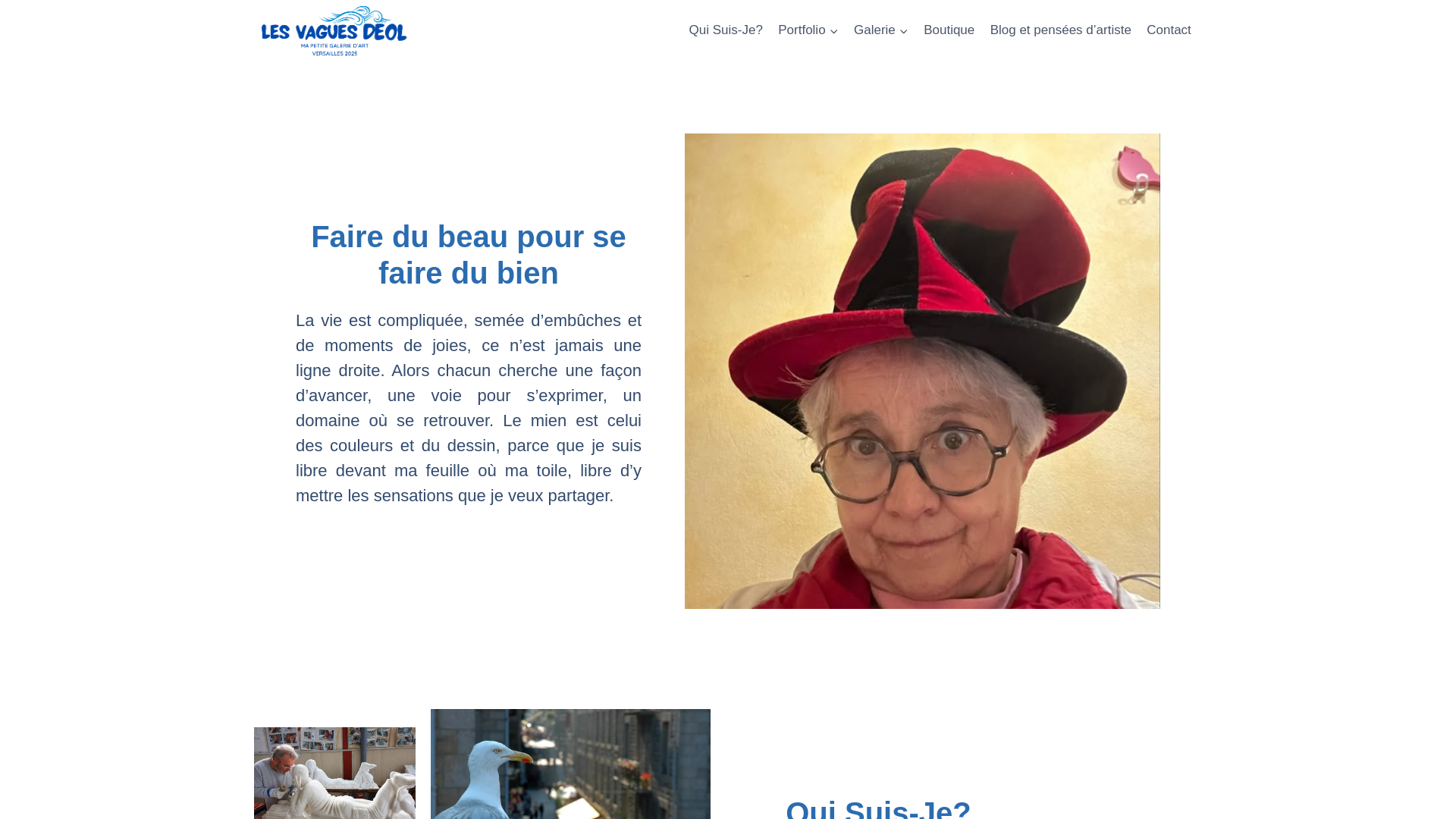 website screenshot of https://lesvaguesdeol.fr/