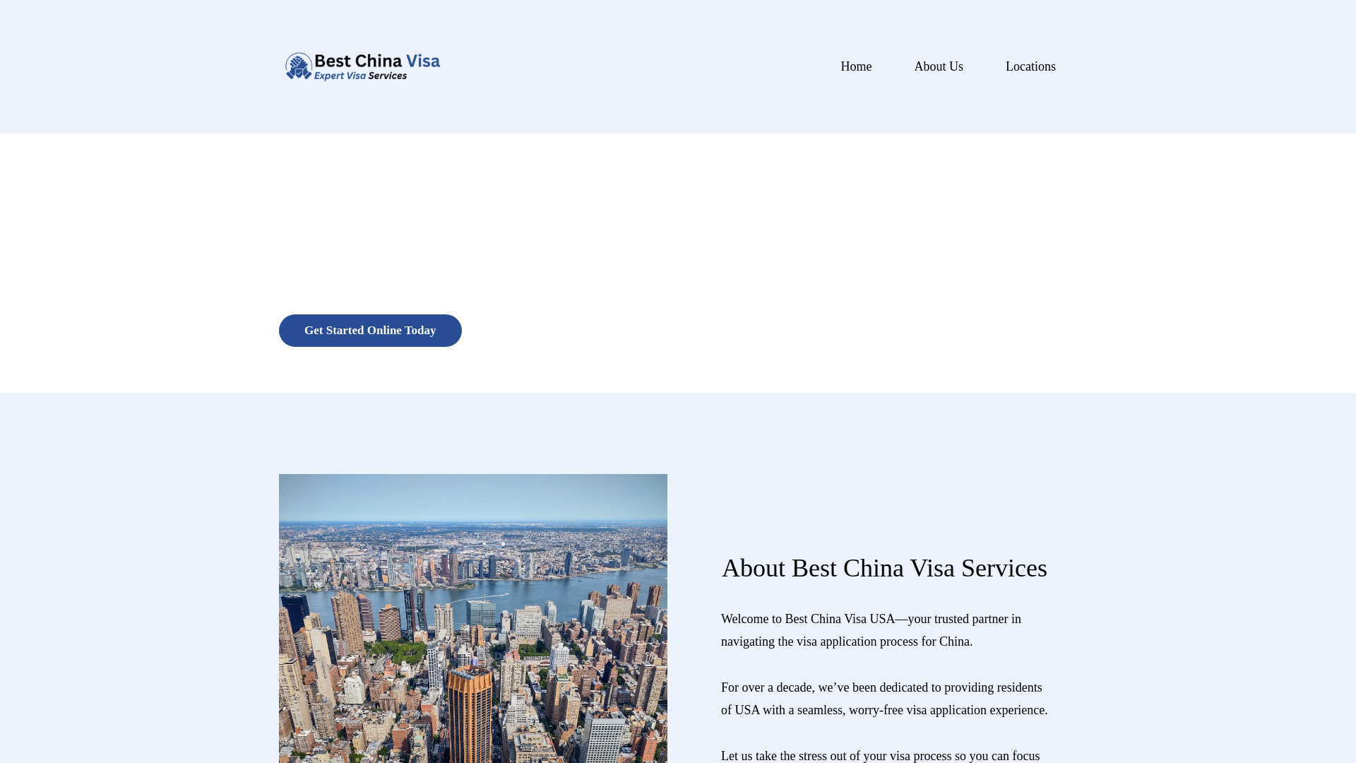website screenshot of https://bestchinavisa.com