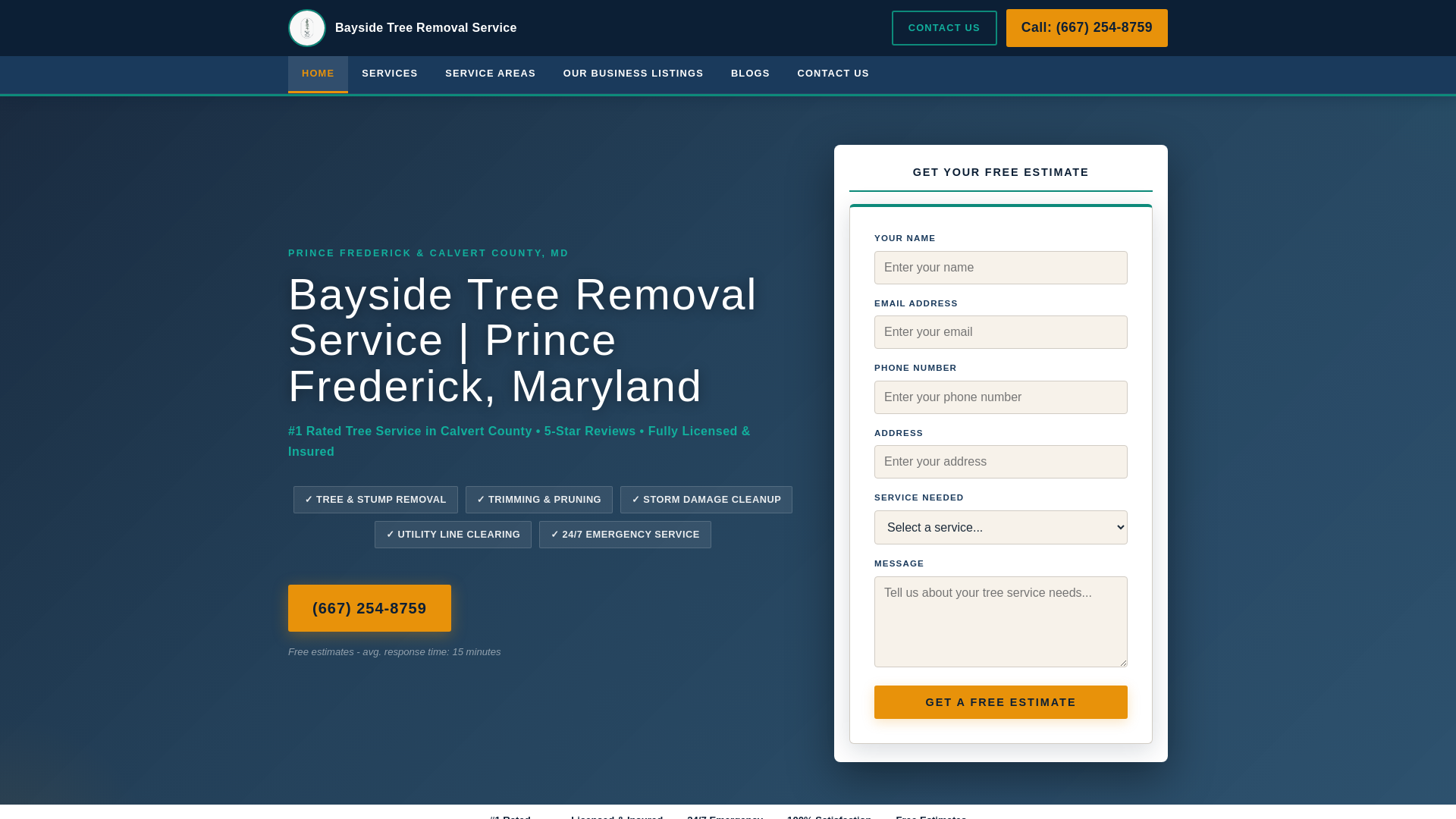 website screenshot of https://baysidetreeremoval.pages.dev/