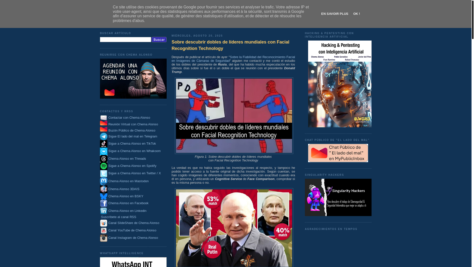 website screenshot of https://www.elladodelmal.com/