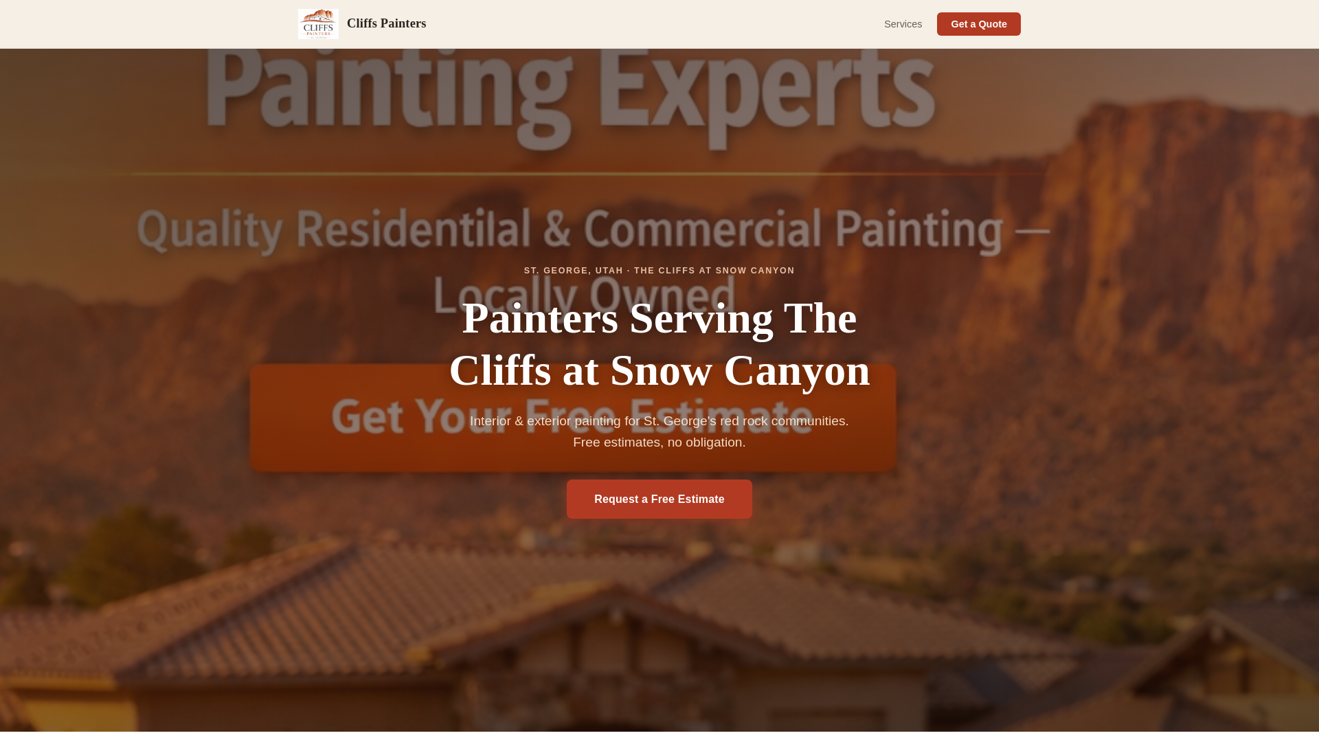 website screenshot of https://cliffspaintersstgeorge-com.pages.dev/