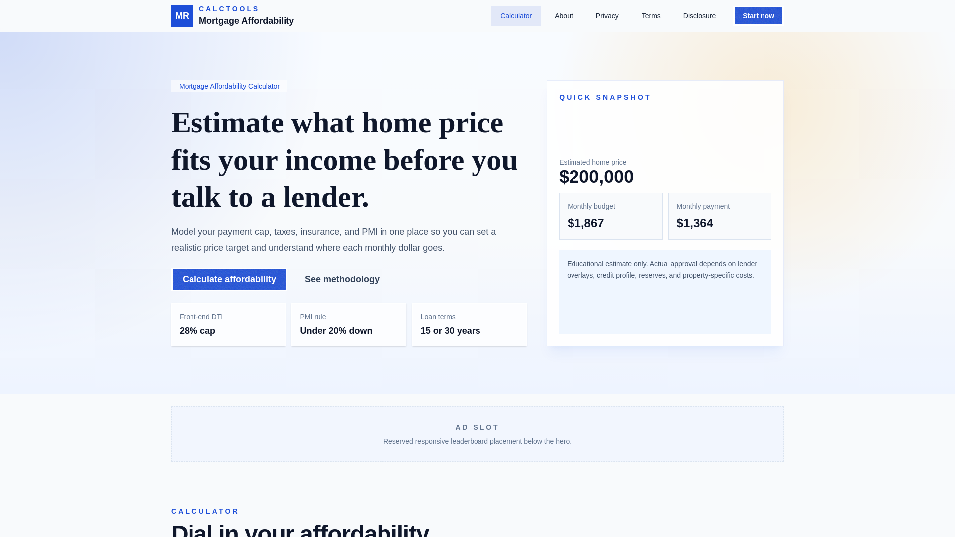 website screenshot of https://quontly-app1-mortgage-calculator.pages.dev/