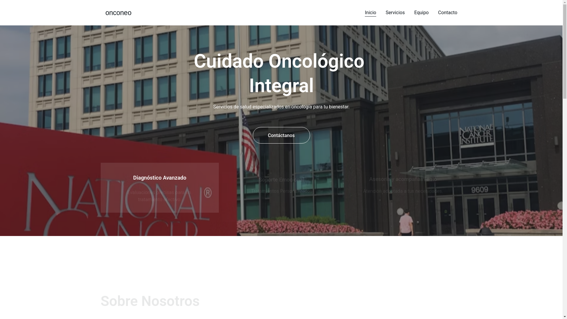 website screenshot of https://onconeo.co/
