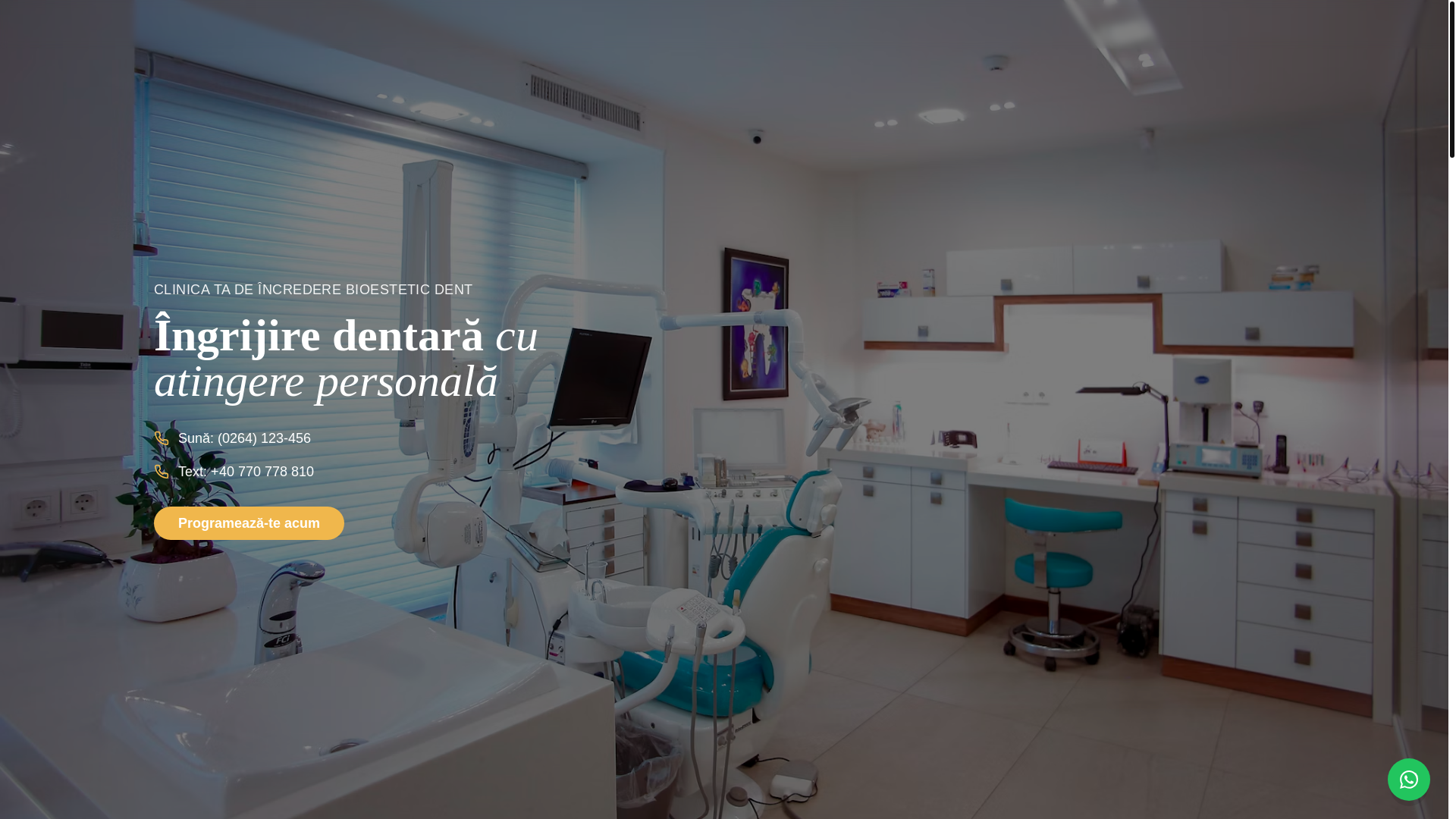 website screenshot of https://bioesteticdent.ro/