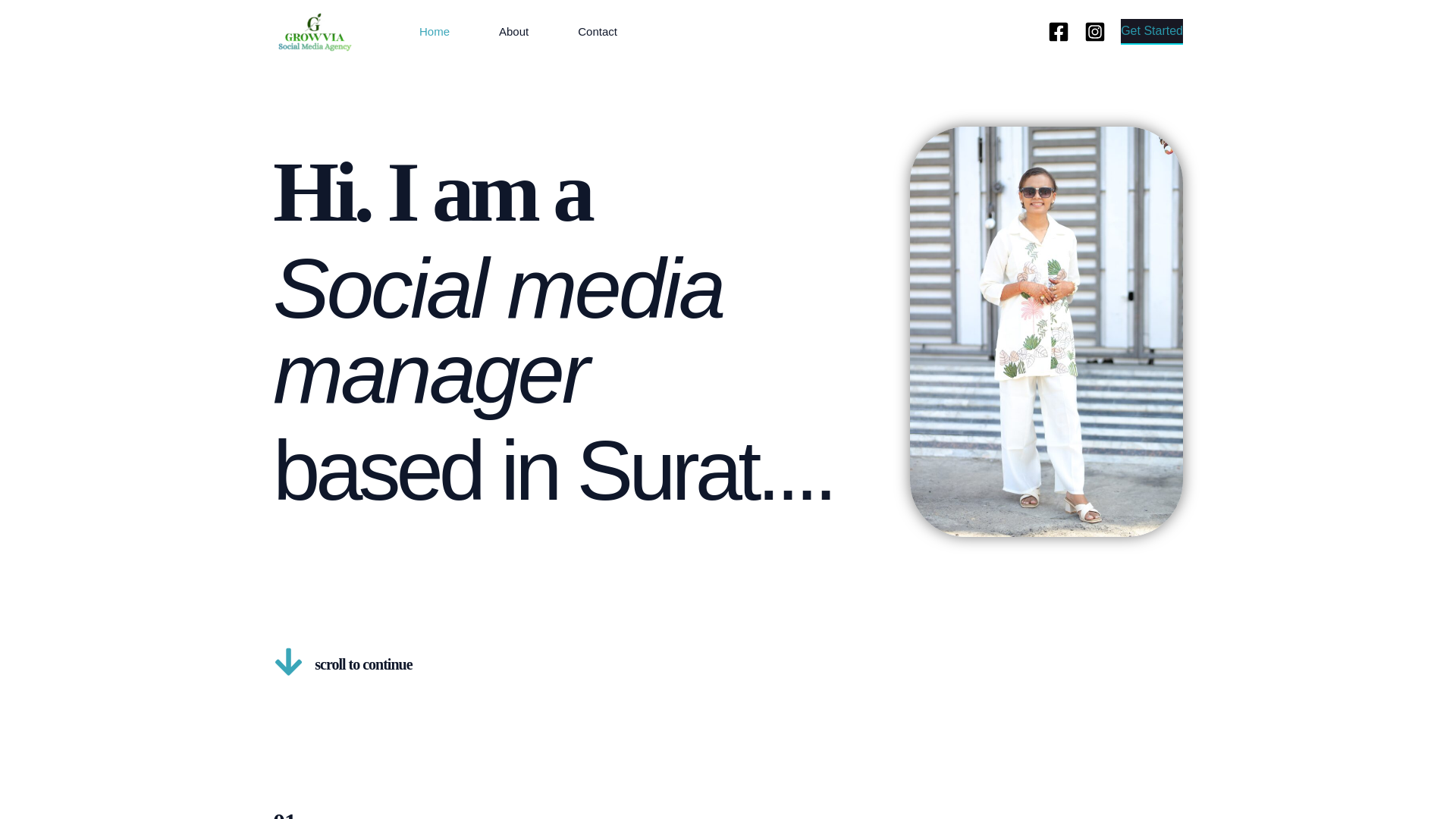 website screenshot of https://growviasocialmedia.online/