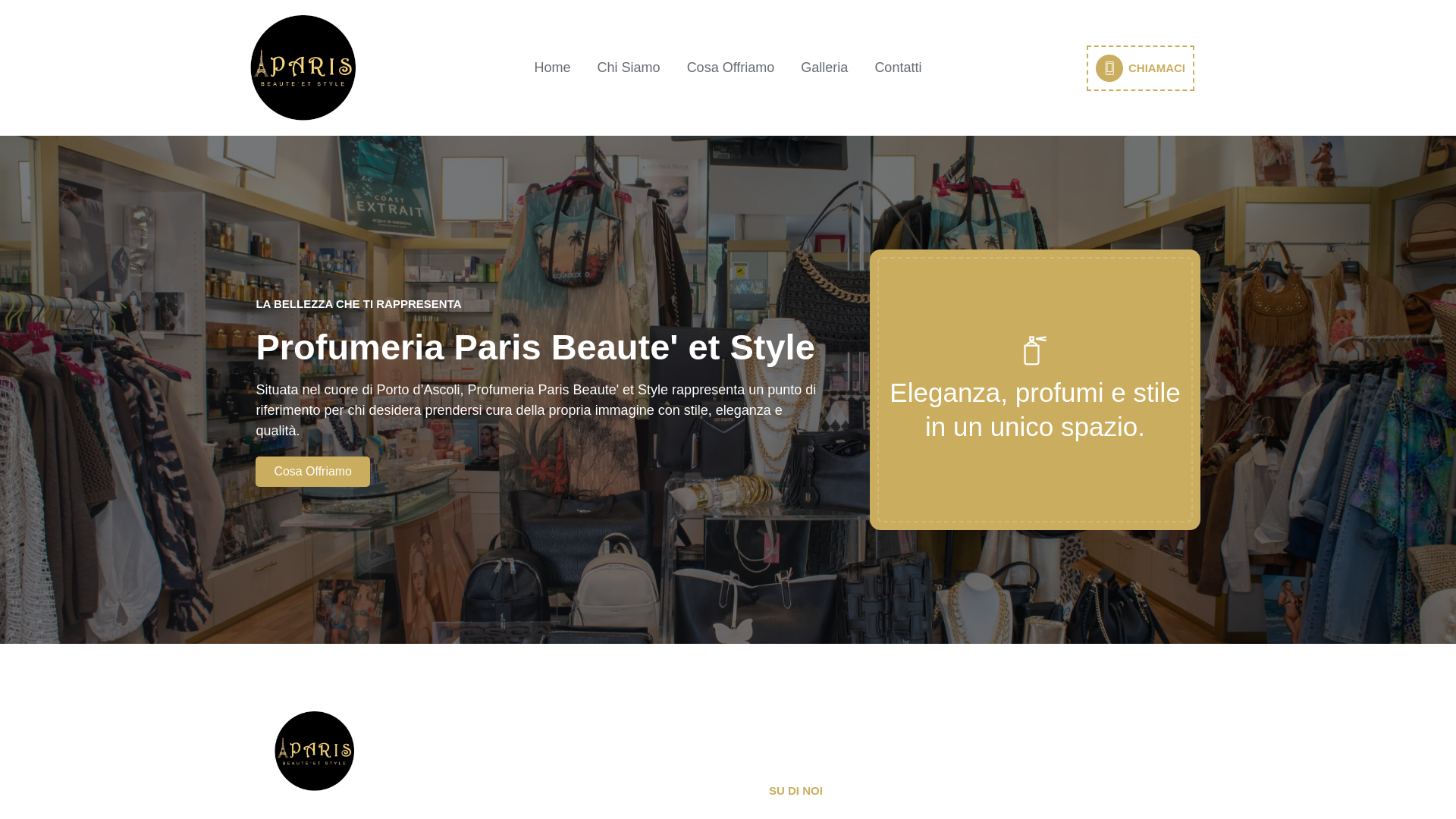 website screenshot of https://parisbeauteetstyle.it/