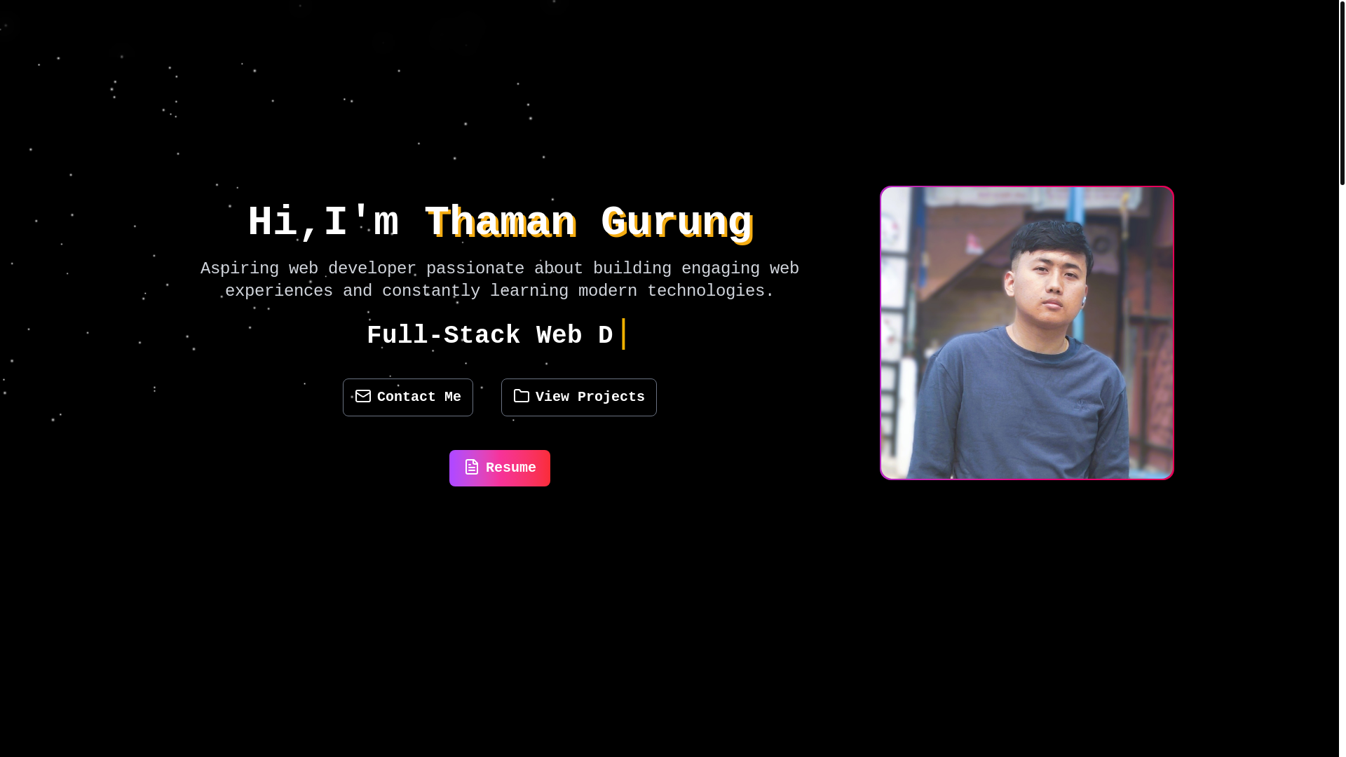 website screenshot of https://thamangurung.com.np/