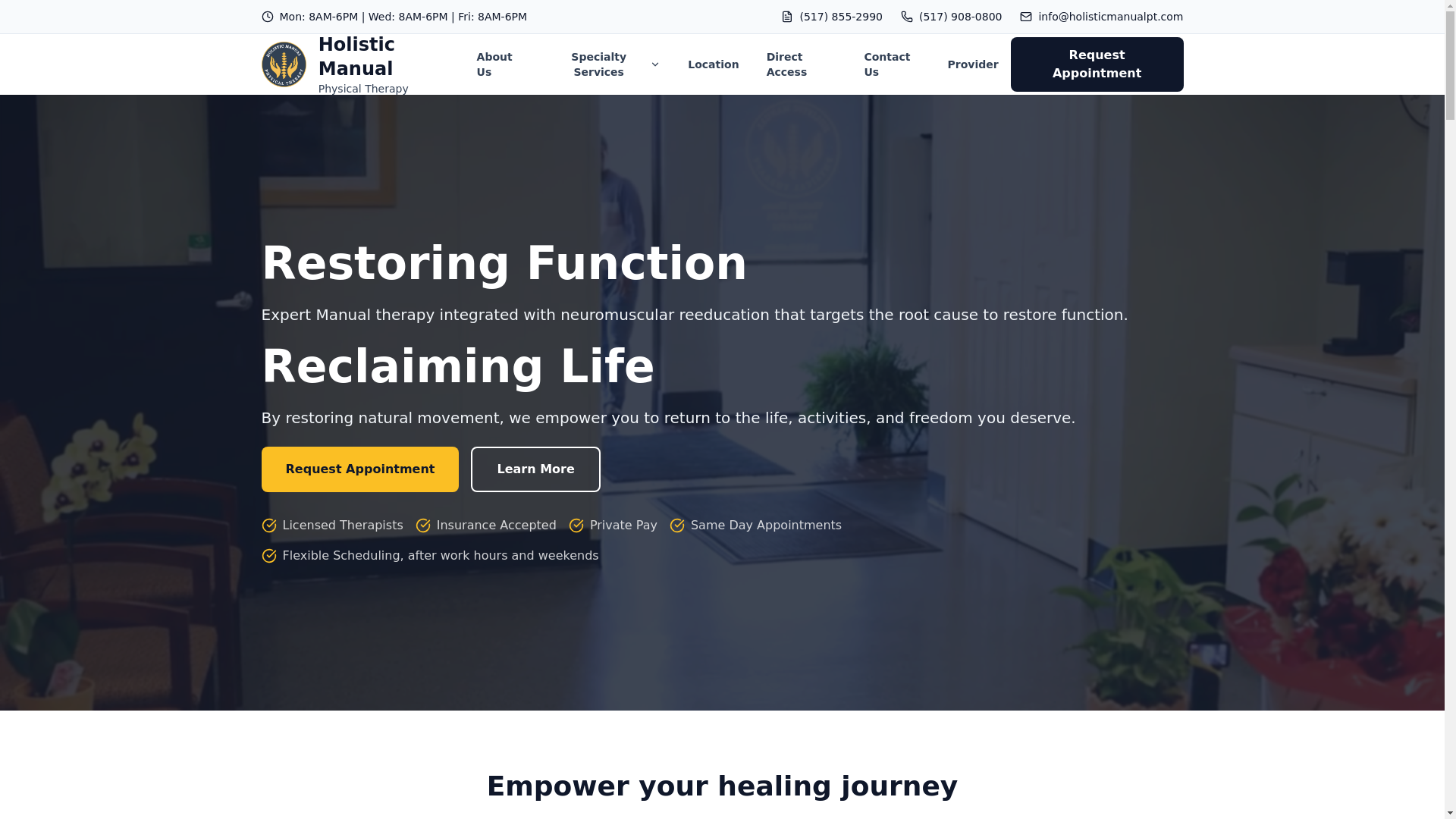 website screenshot of https://holisticmanualpt.pages.dev/