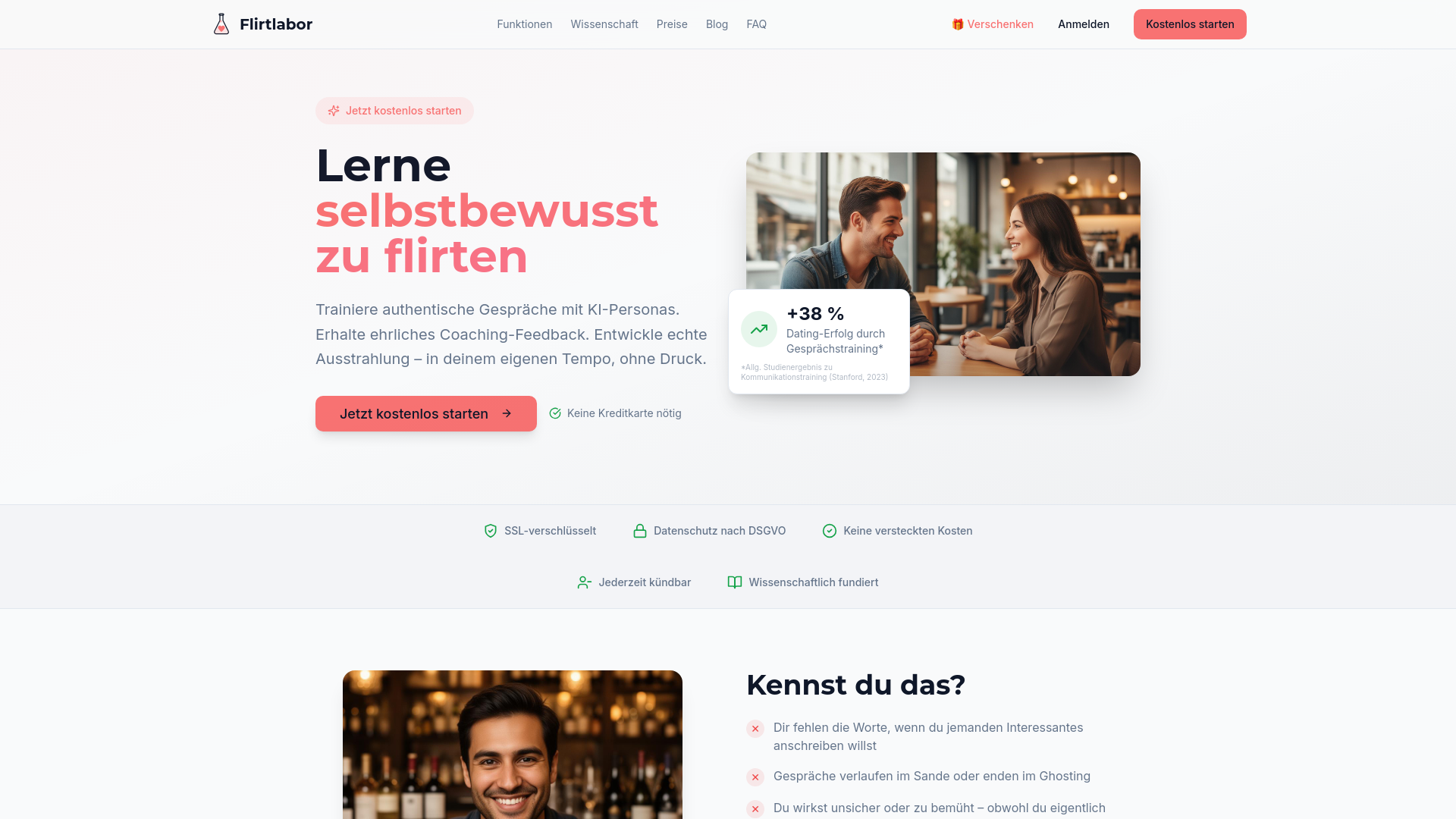 website screenshot of https://flirtlabor.de/