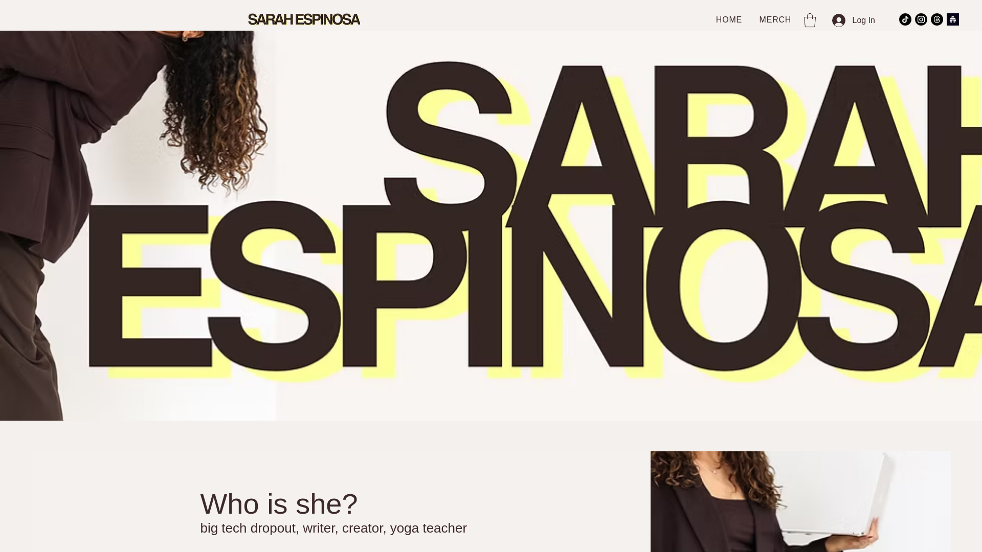 website screenshot of https://sarah-espinosa.com/