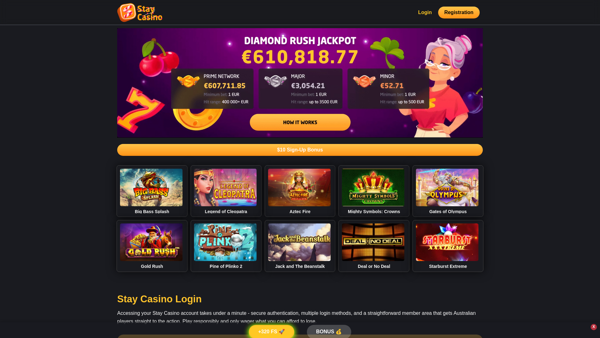 website screenshot of https://stay-login.org/