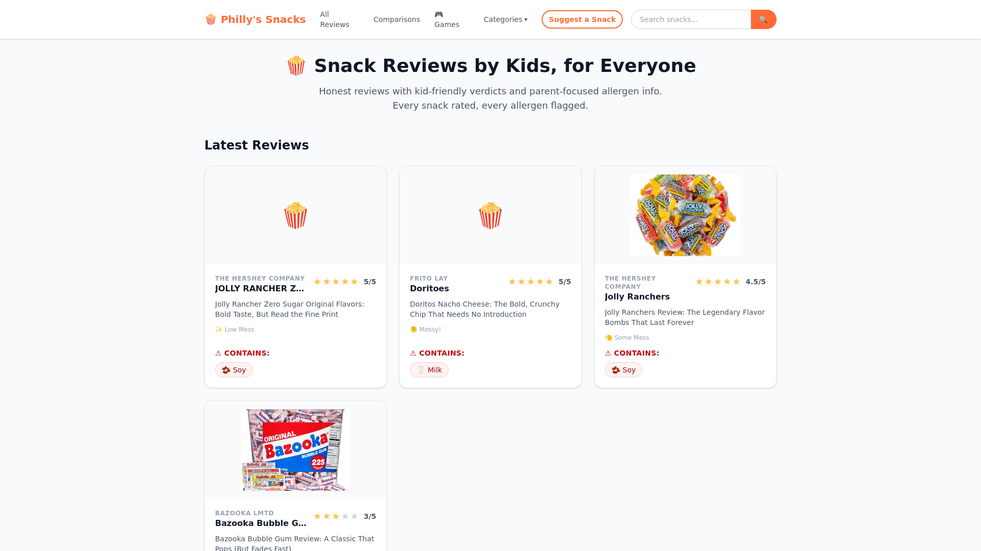 website screenshot of https://pcsnack.com/