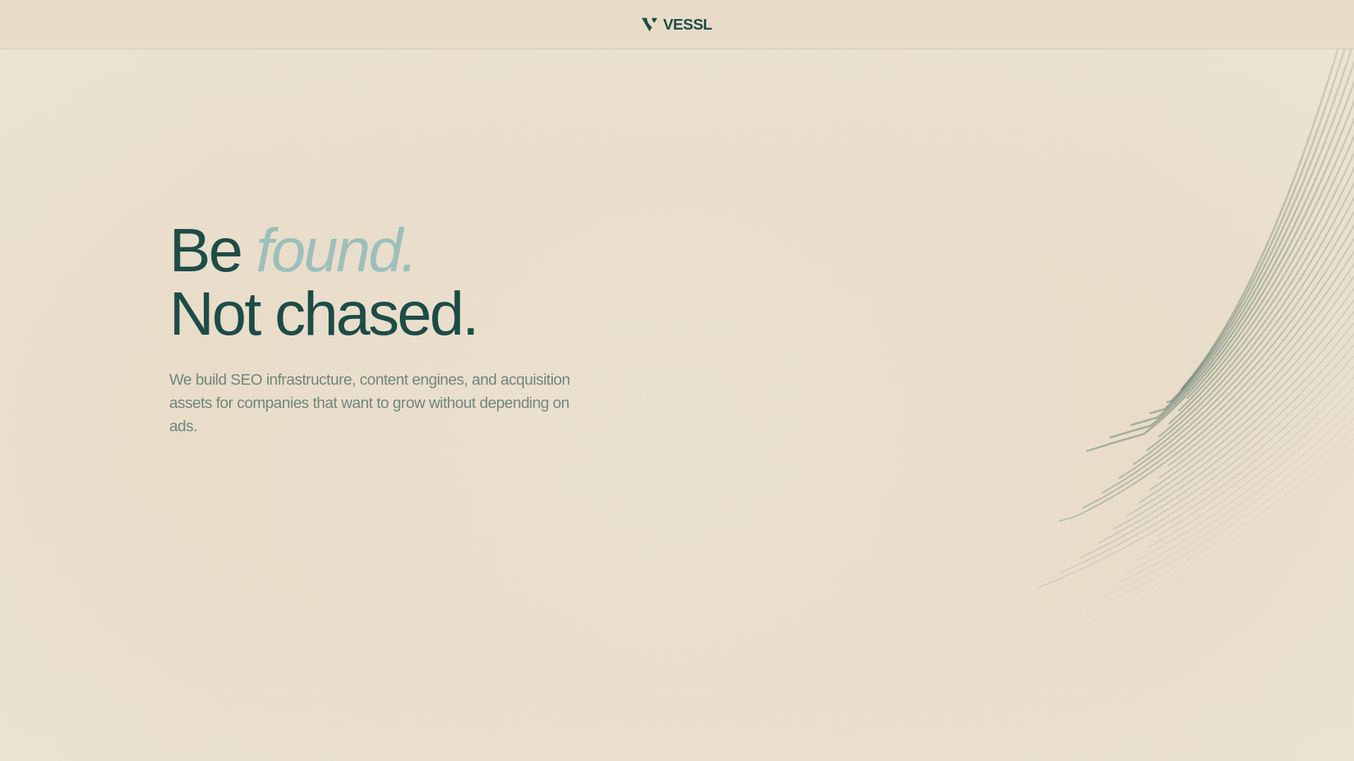 website screenshot of https://vessl.digital