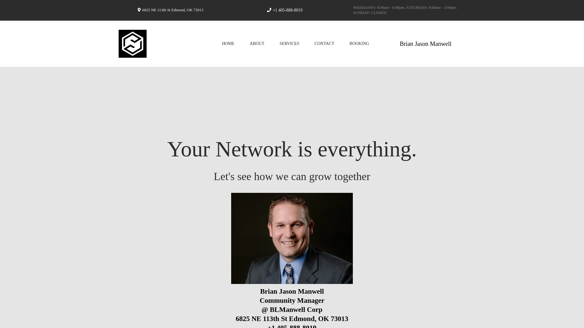 website screenshot of https://brianjasonmanwellcommunity.com/