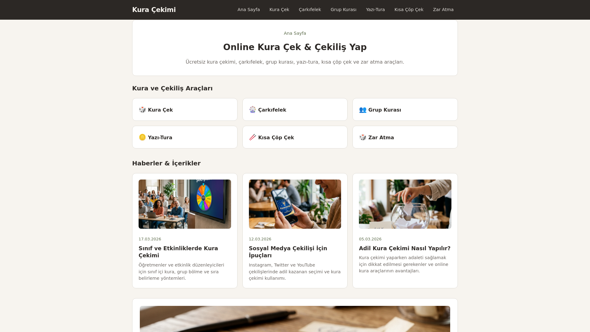 website screenshot of https://kuracekimi.com.tr/