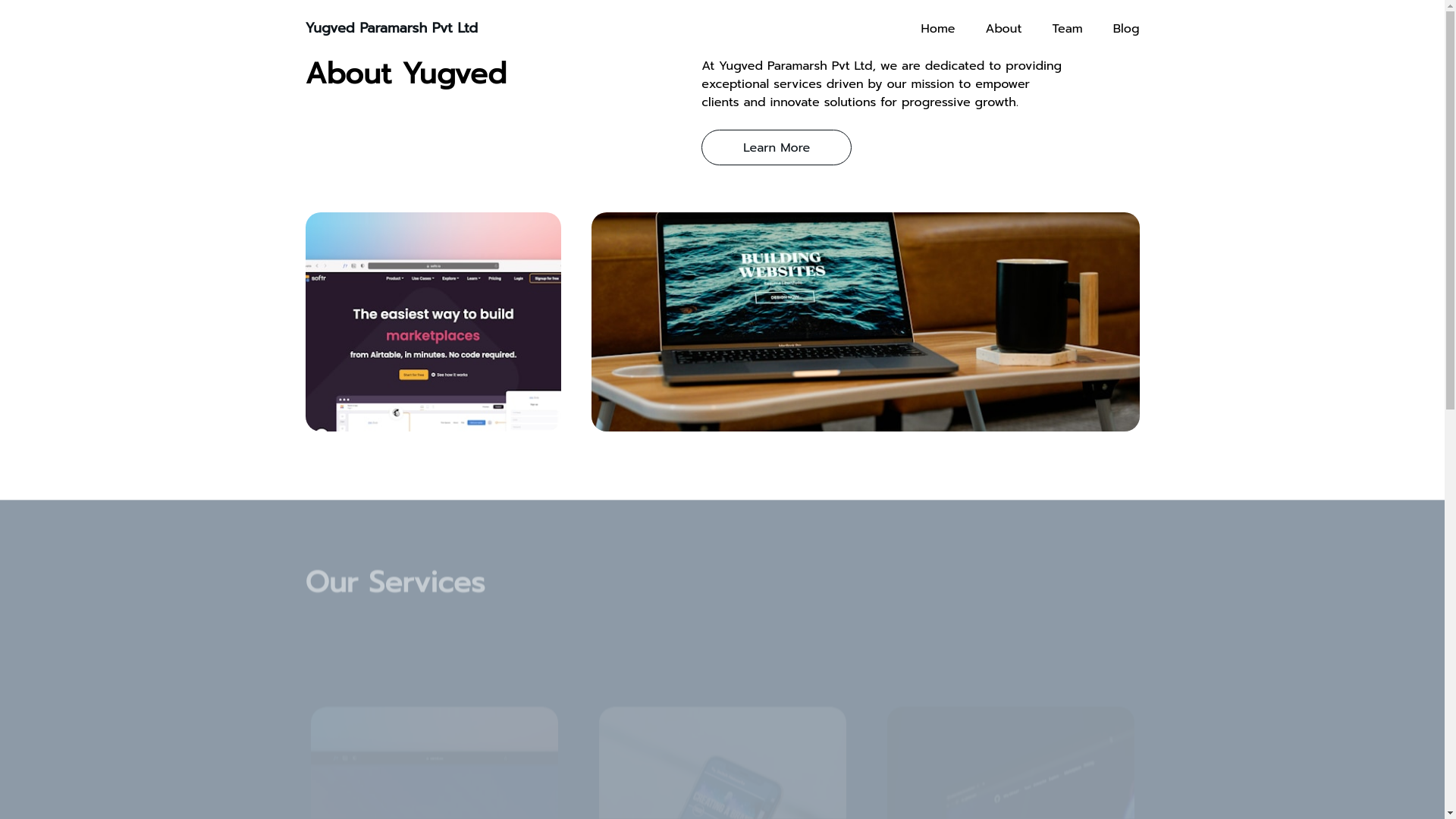 website screenshot of https://yugvedparamarsh.com/