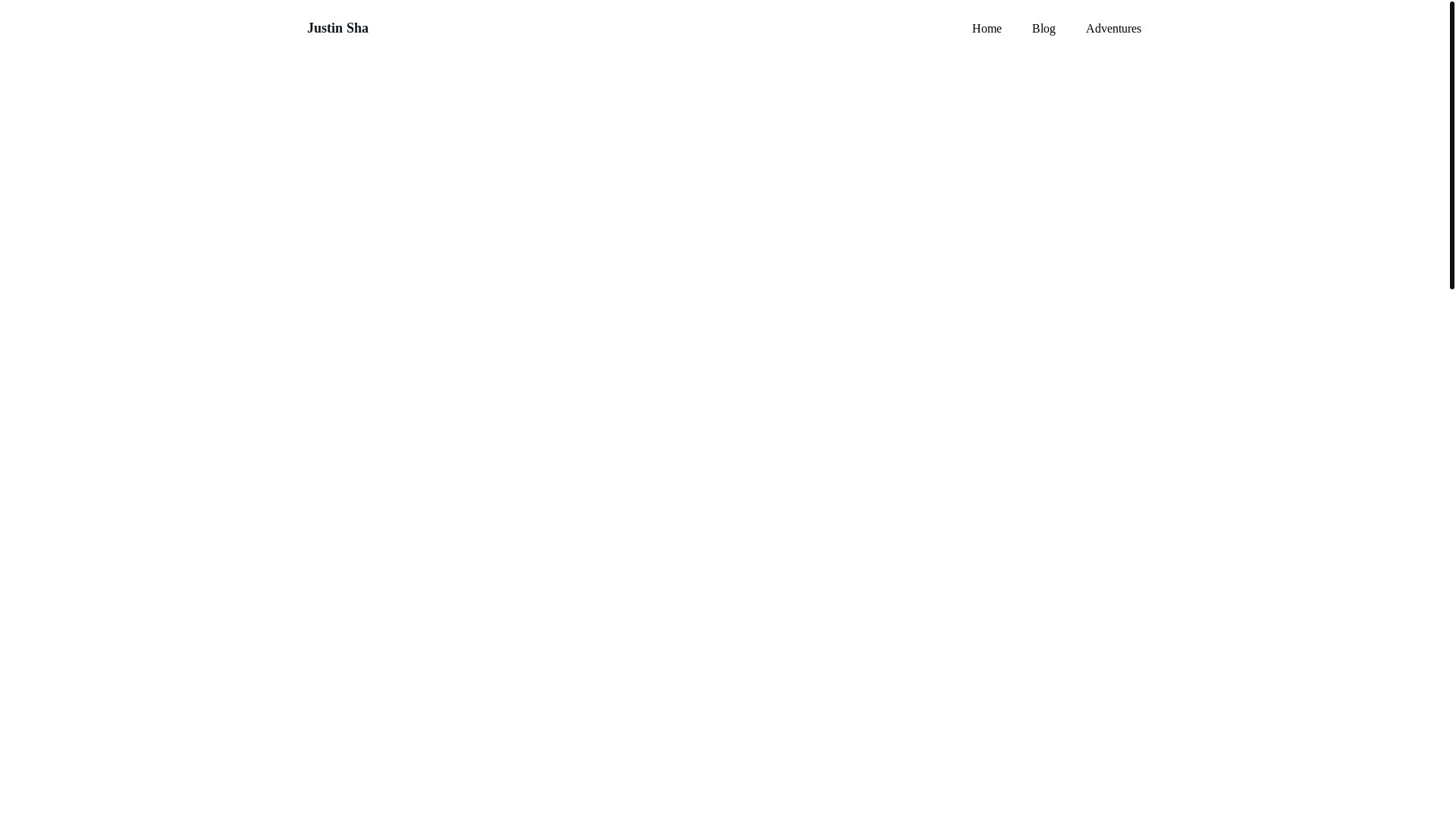 website screenshot of https://justinsha.us/