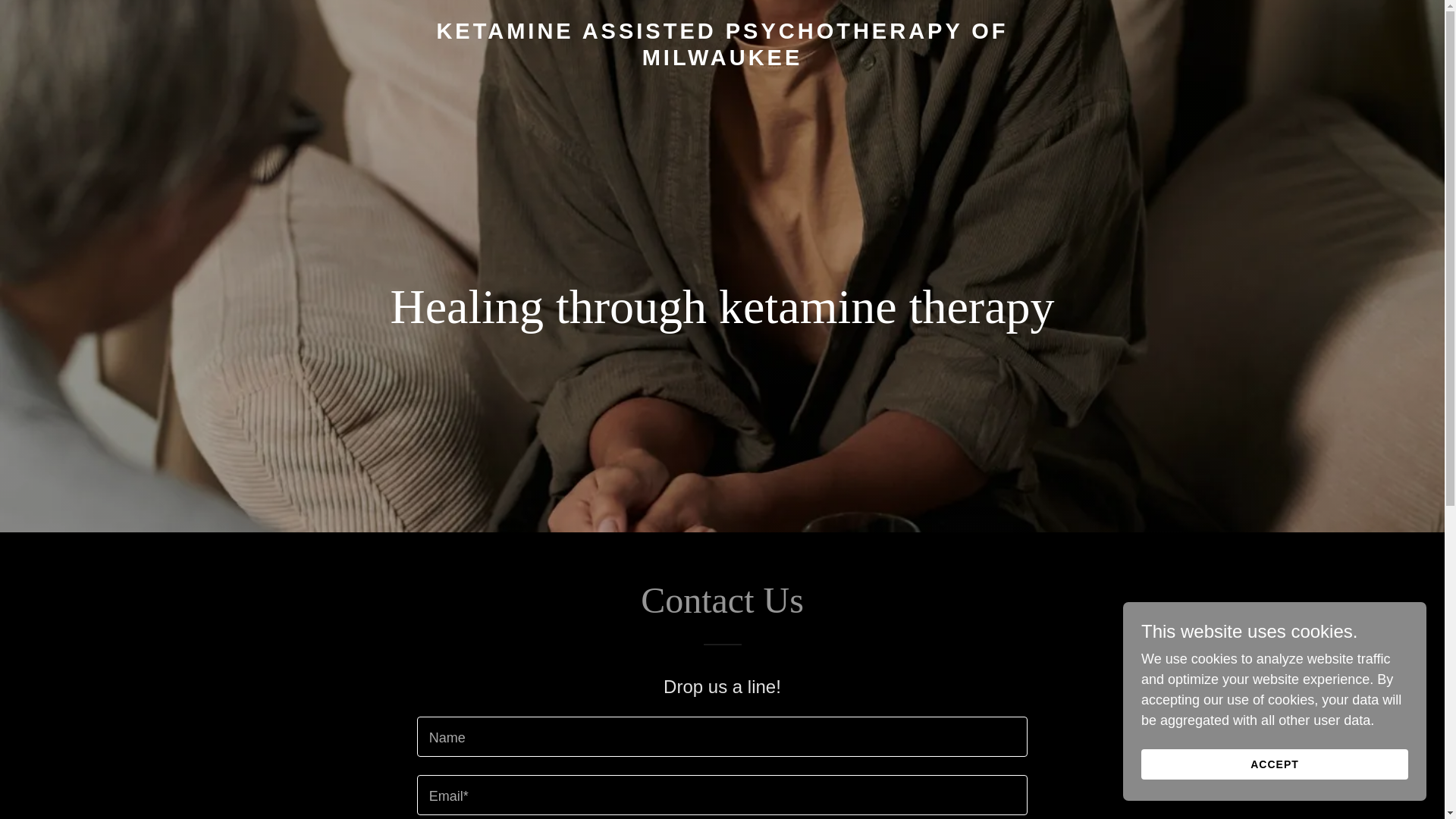 website screenshot of https://ketamineassistedpsychotherapyofmenasha.com/