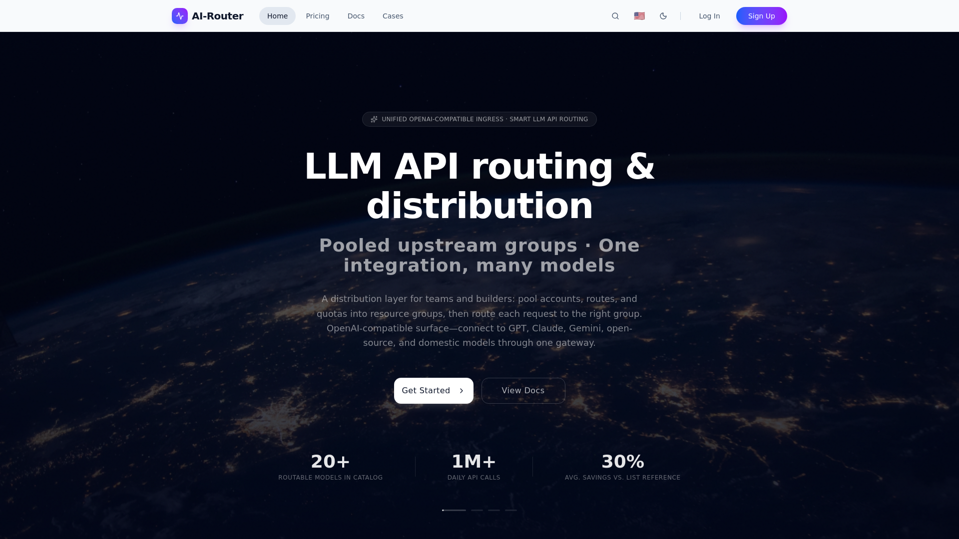 website screenshot of https://gpt-airouter.com