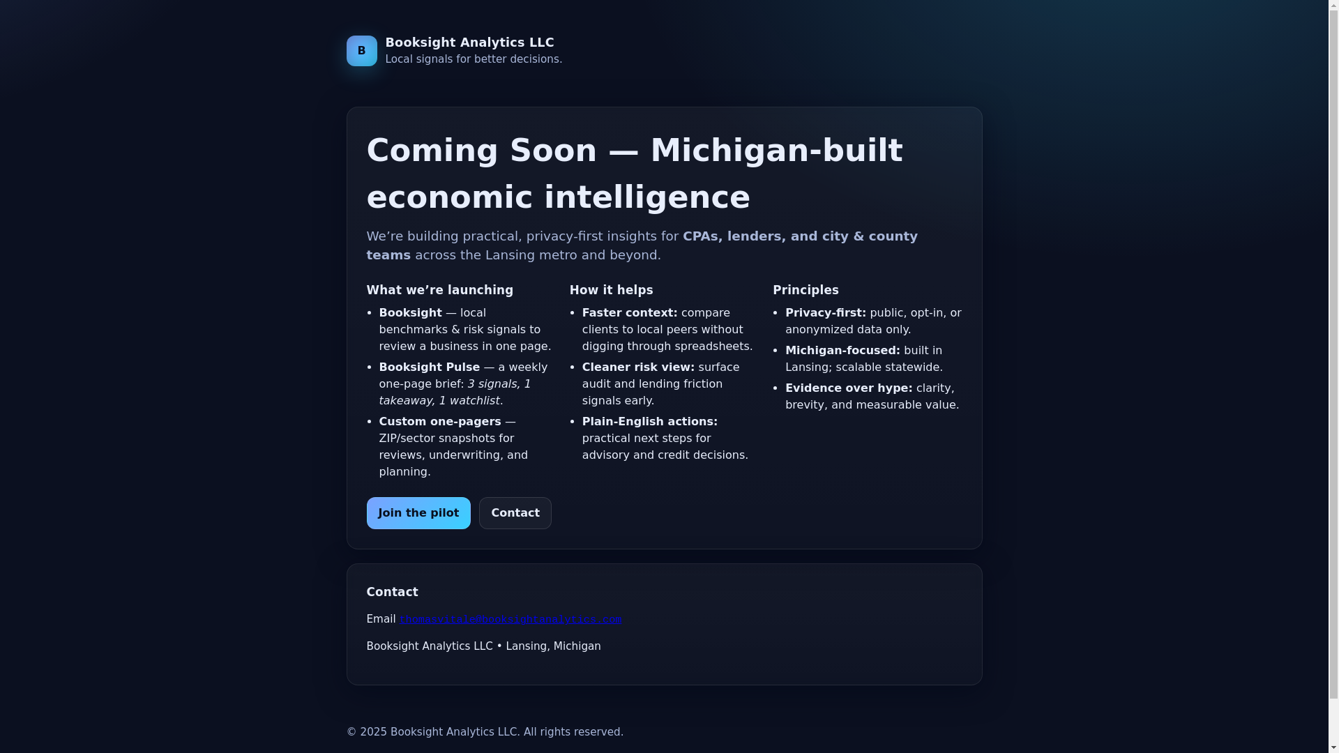 website screenshot of https://booksightanalytics.pages.dev/