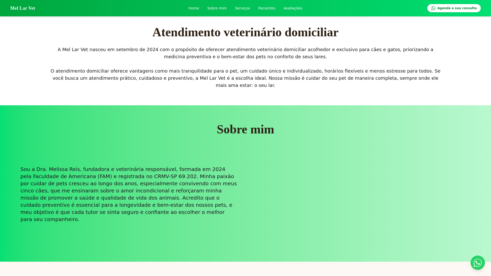 website screenshot of https://mellarvet.pages.dev/