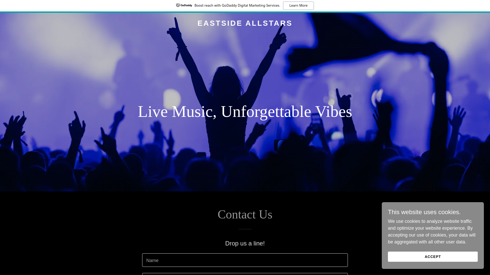 website screenshot of https://eastsideallstars.com/