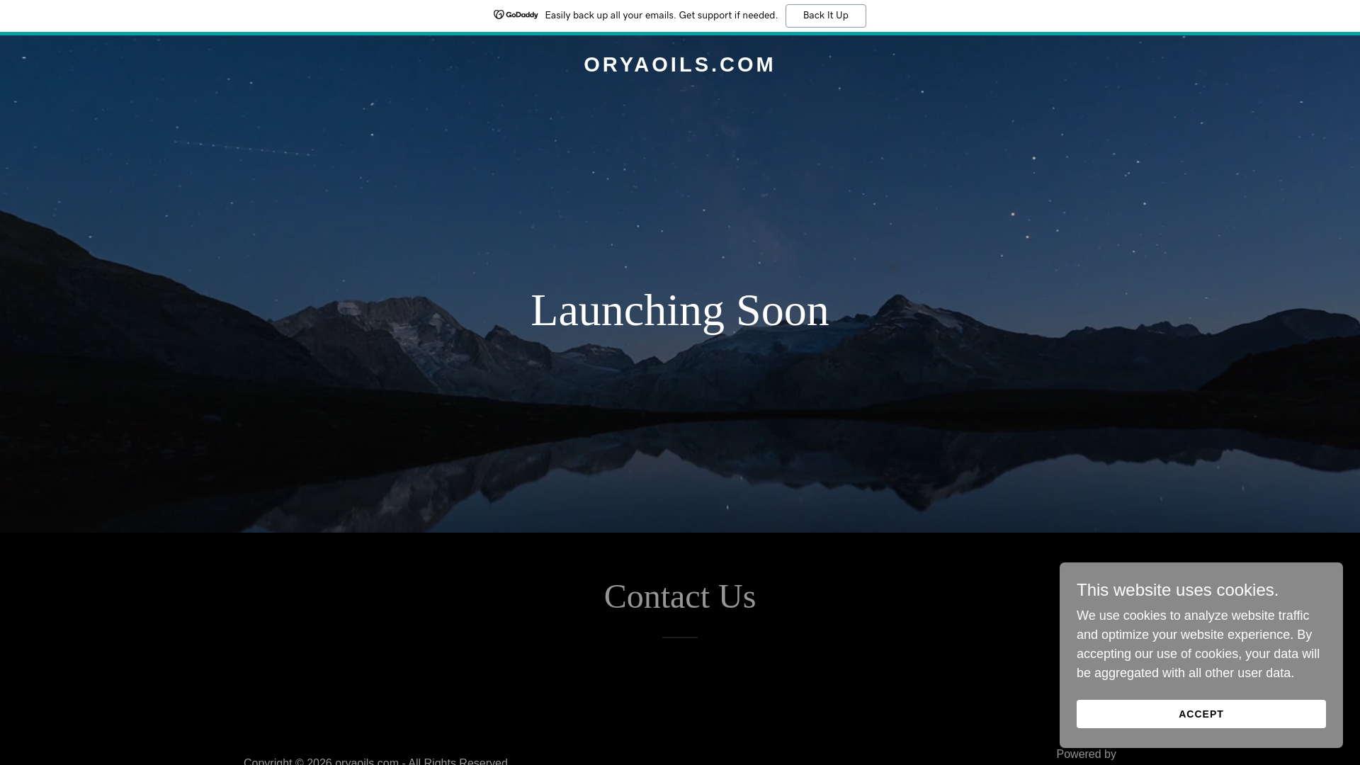 website screenshot of https://oryaoils.com/