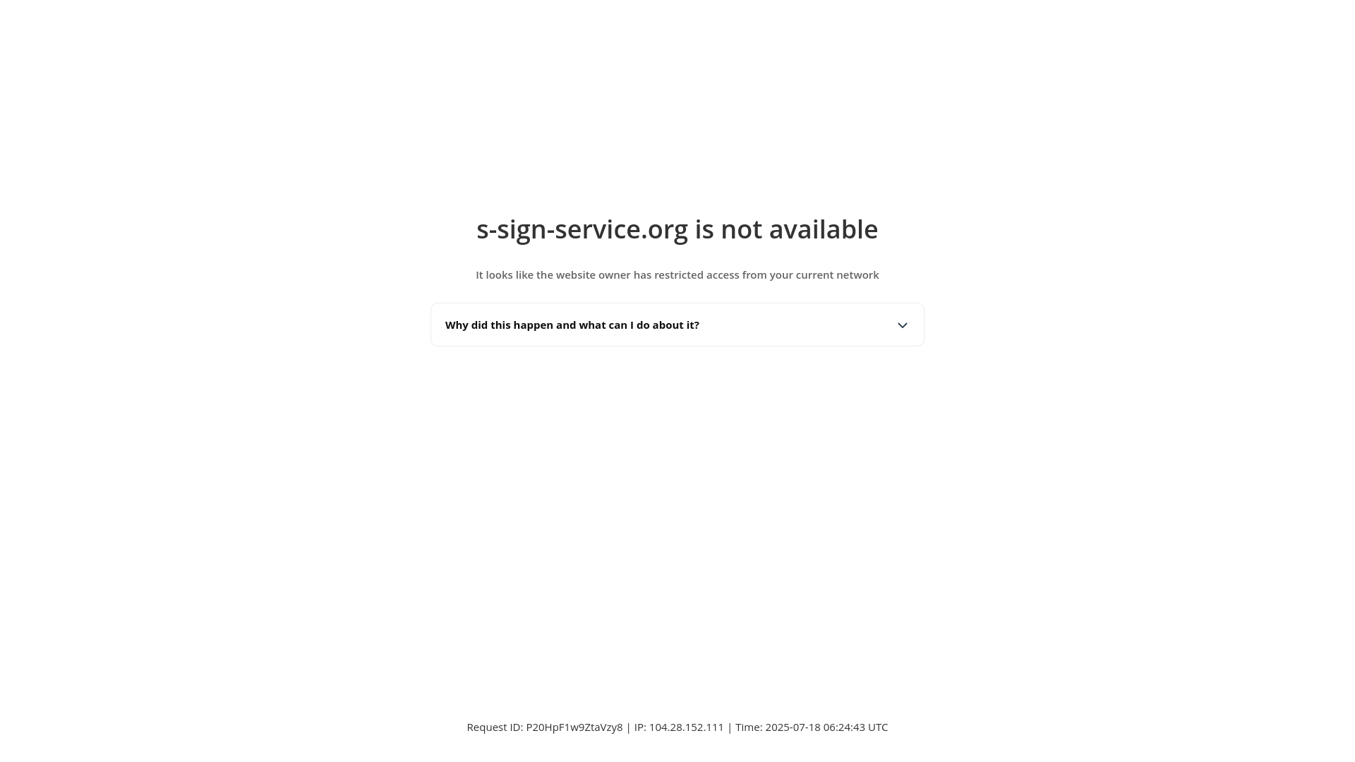 website screenshot of https://s-sign-service.org/