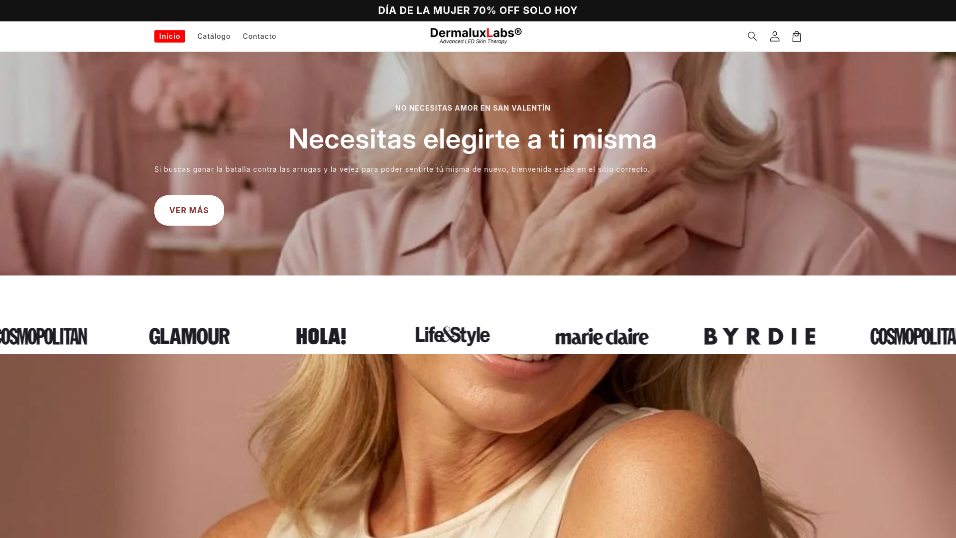 website screenshot of https://dermaluxlabs.com/