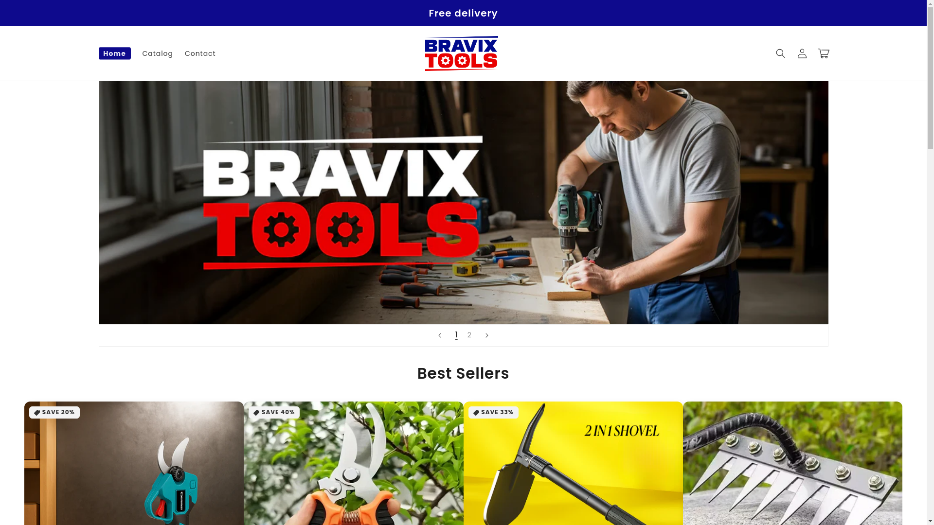 website screenshot of https://bravixtools.com/