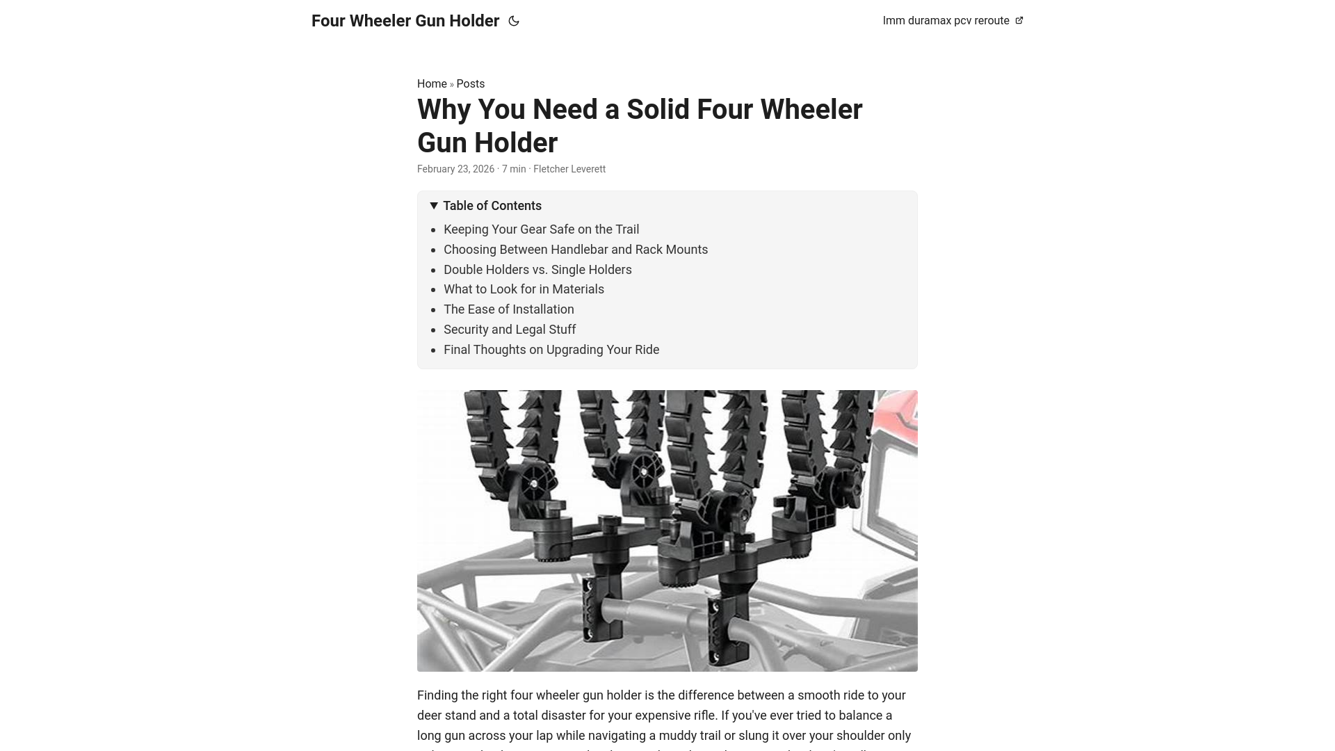 website screenshot of https://four-wheeler-gun-holder.pages.dev/