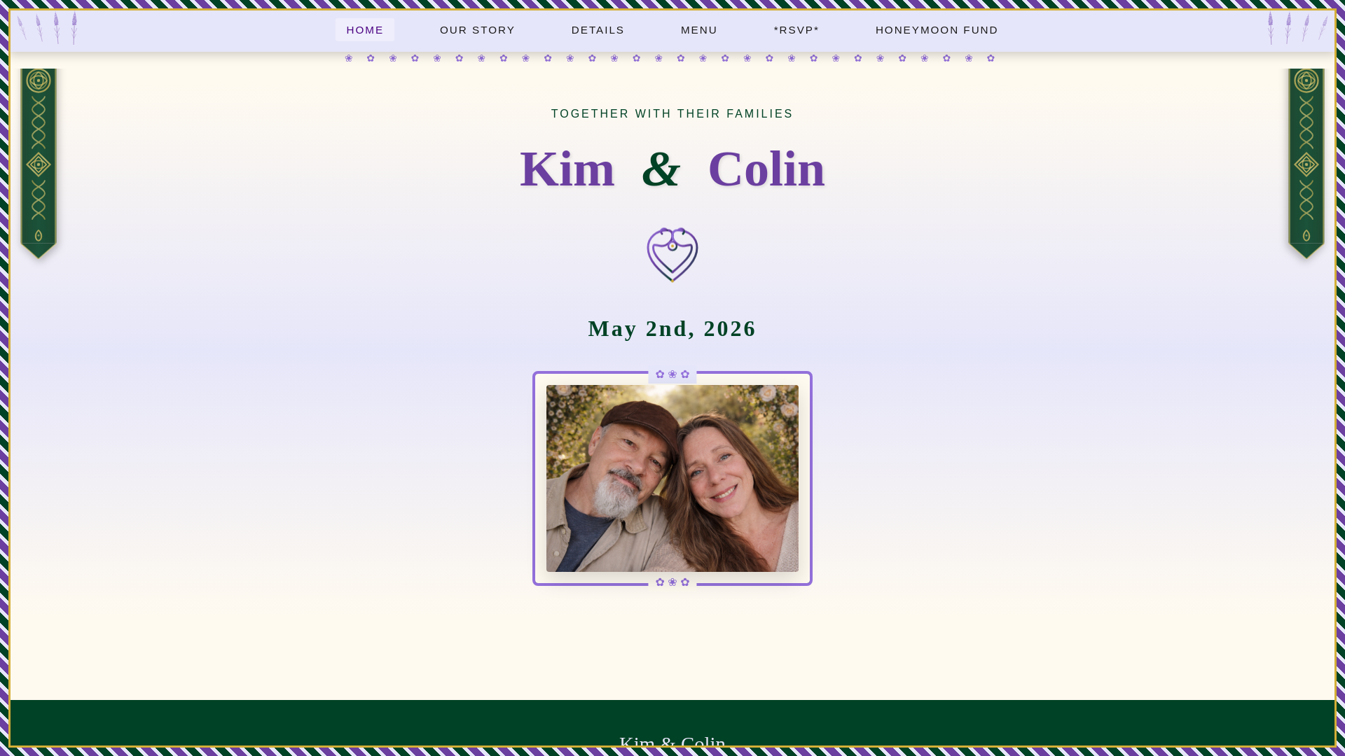 website screenshot of https://kimandcolinwedding.com/