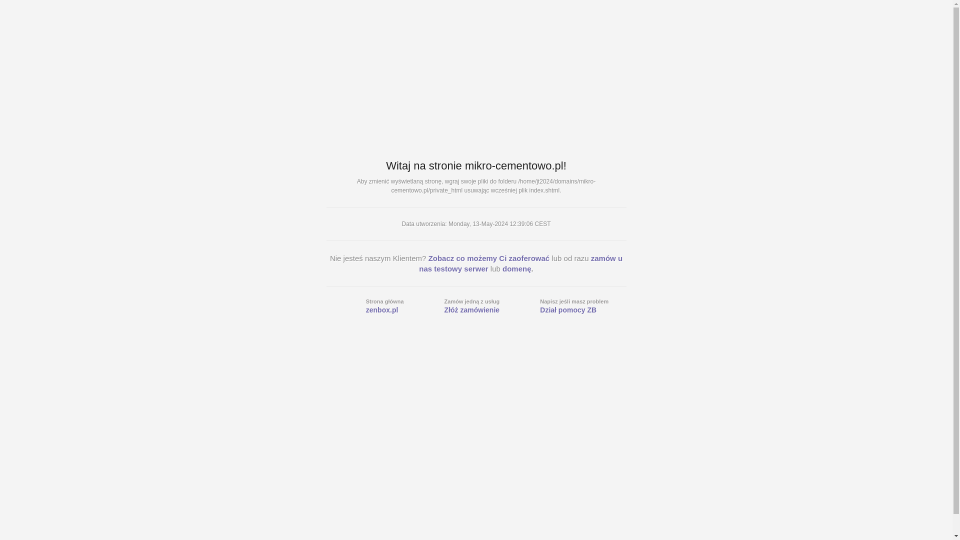 website screenshot of https://mikro-cementowo.pl/