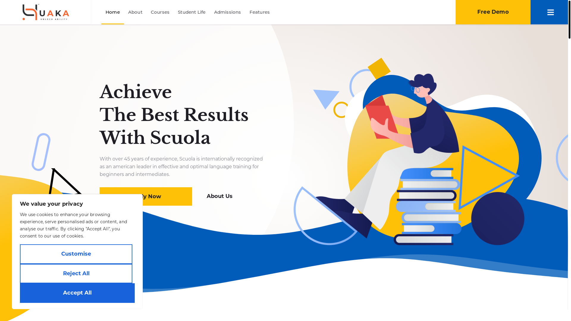 website screenshot of https://uaka.in/