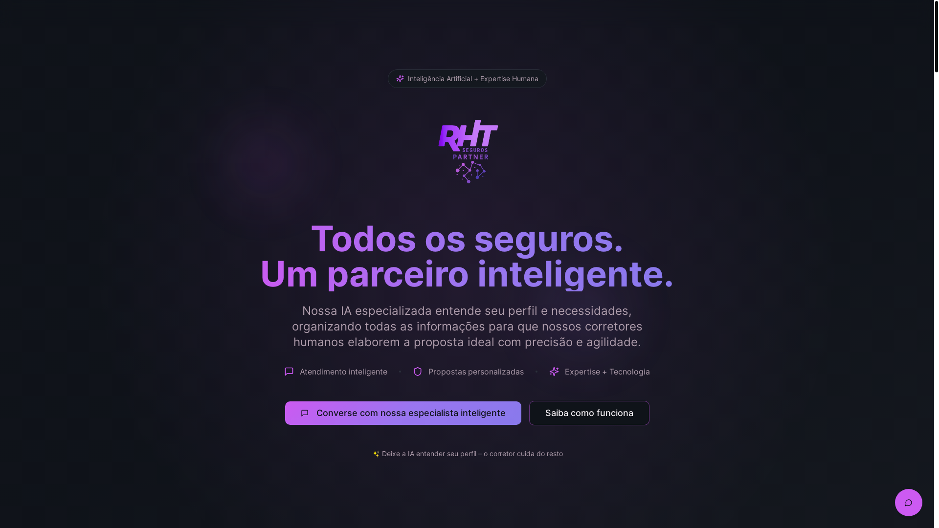 website screenshot of https://rhtsegurospartner.com.br/