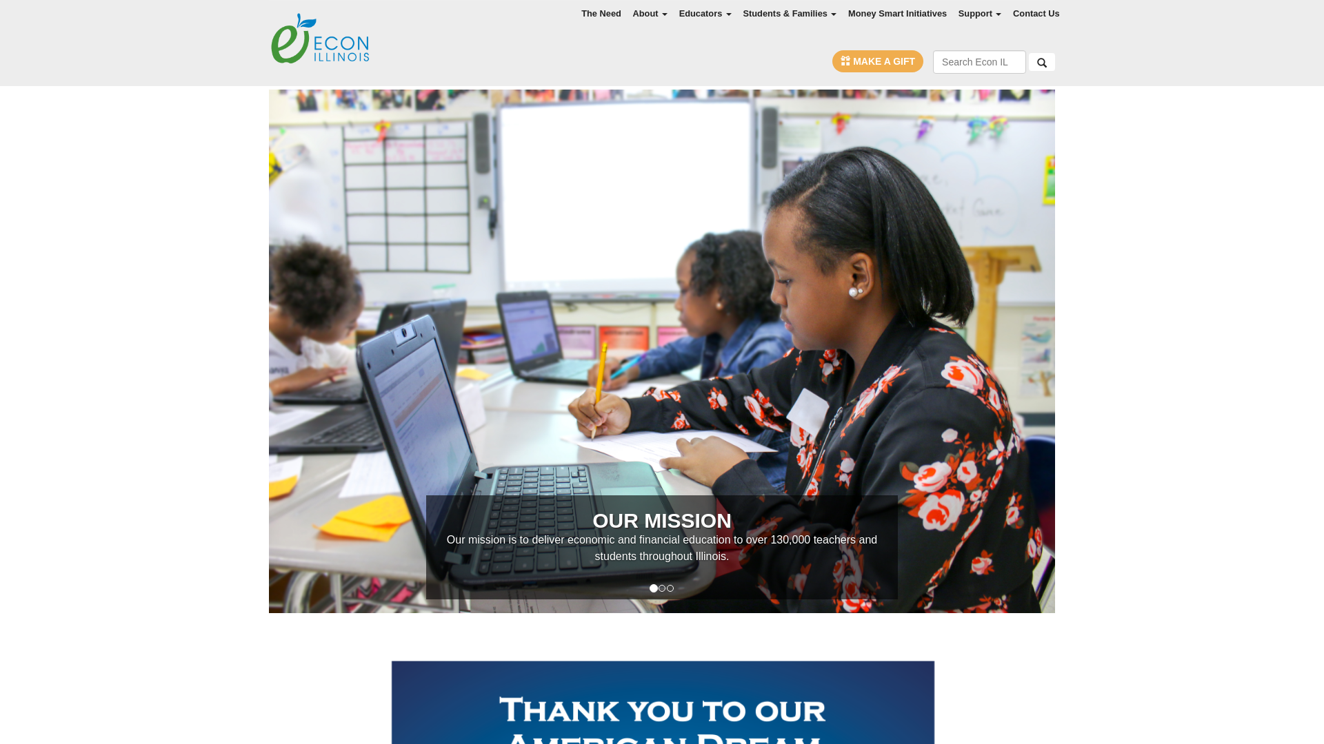 website screenshot of https://theeconillinois.org/