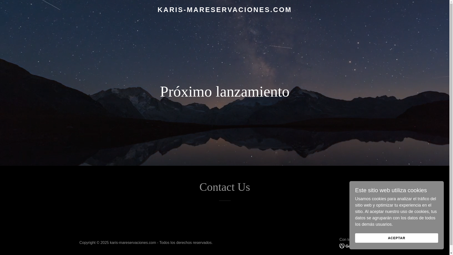 website screenshot of https://karis-mareservaciones.com/
