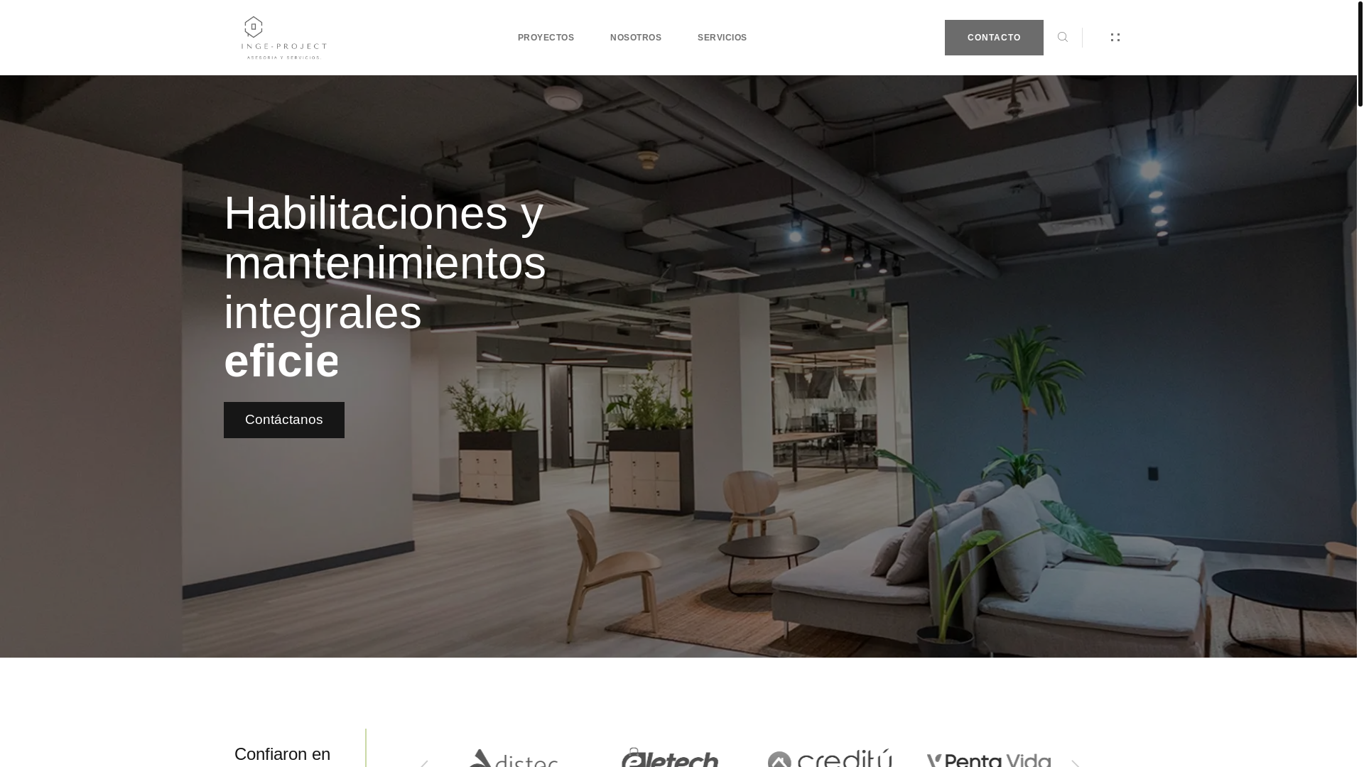 website screenshot of https://ingeprosolutions.com/