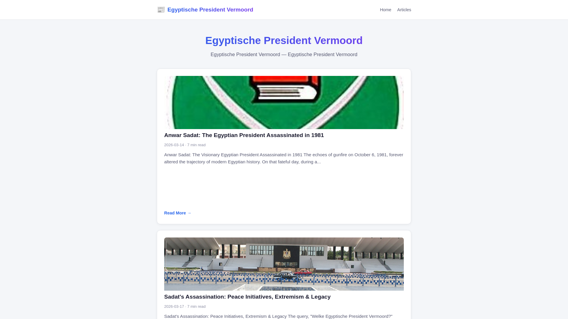 website screenshot of https://egyptische-president-vermoord.pages.dev/