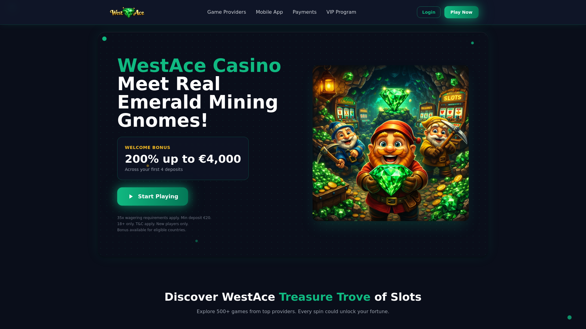 website screenshot of https://westace.online