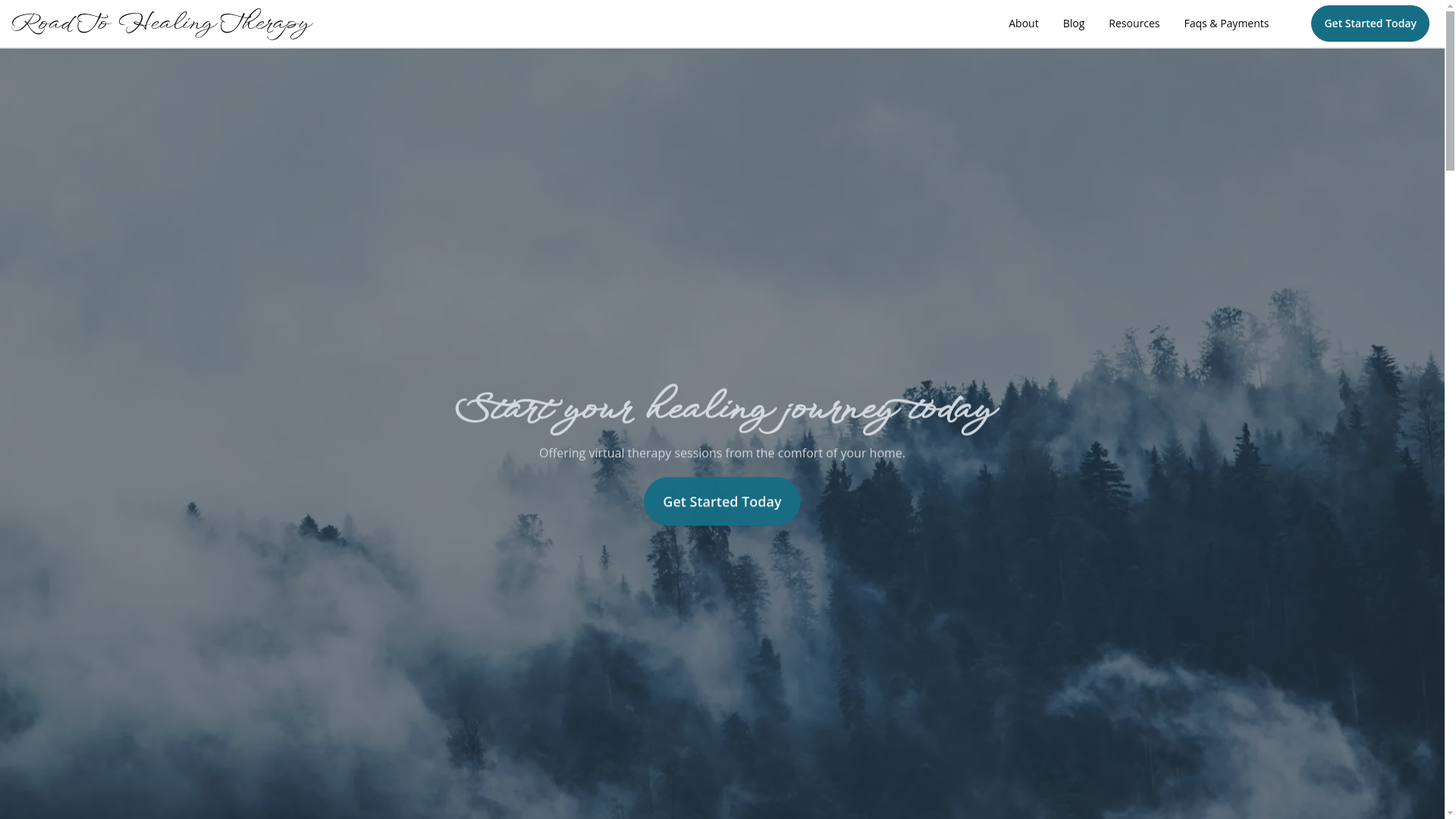 website screenshot of https://roadtohealingtherapy.pages.dev/