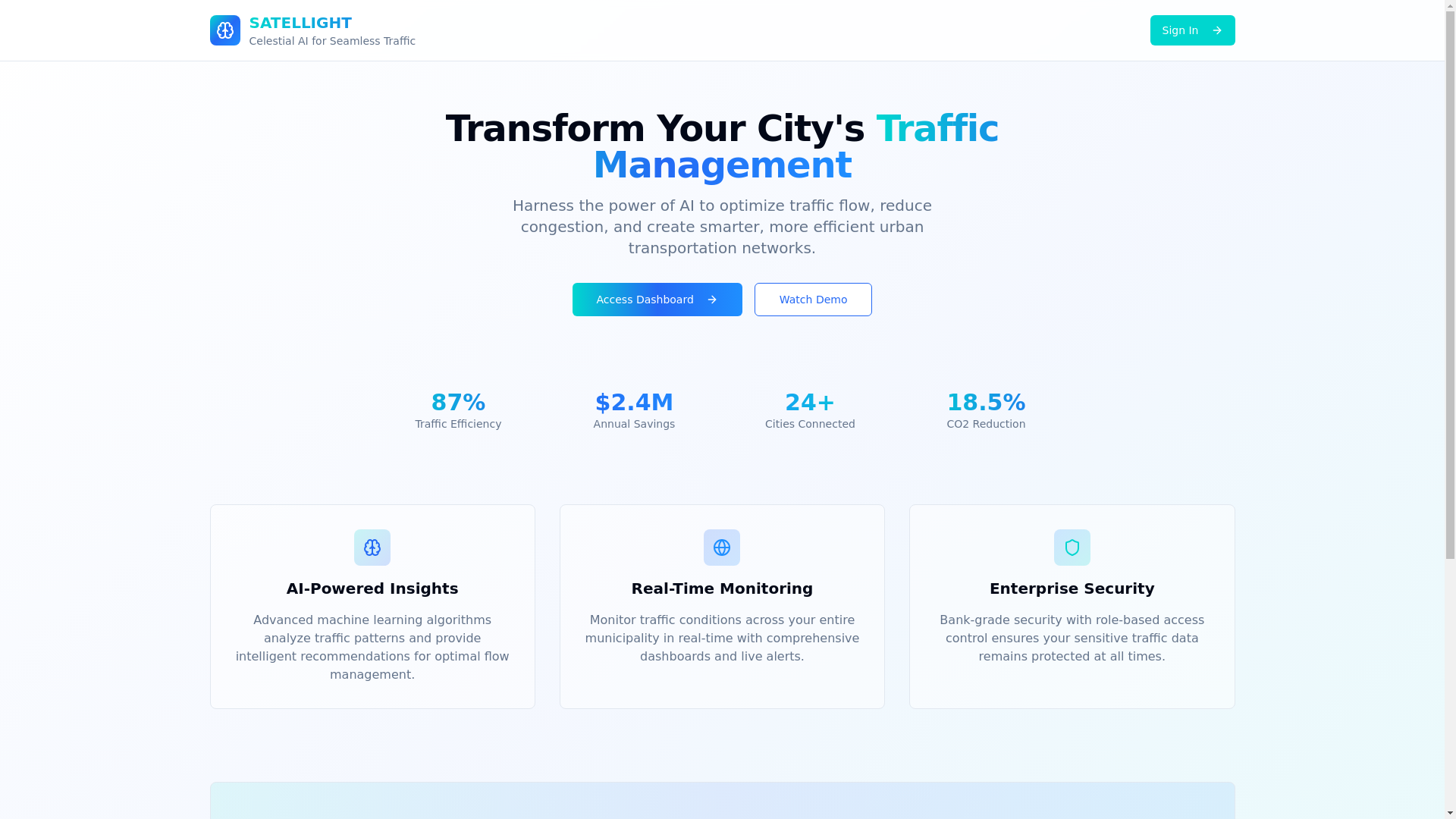 website screenshot of https://satellight.pages.dev/