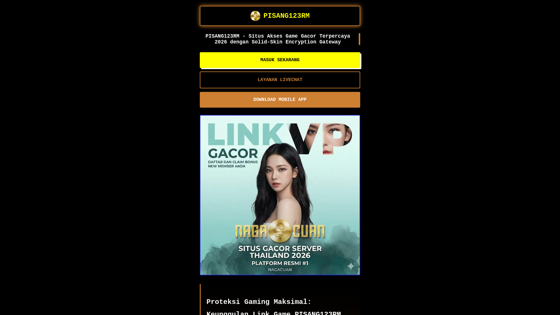 website screenshot of https://pisang123rm.site/