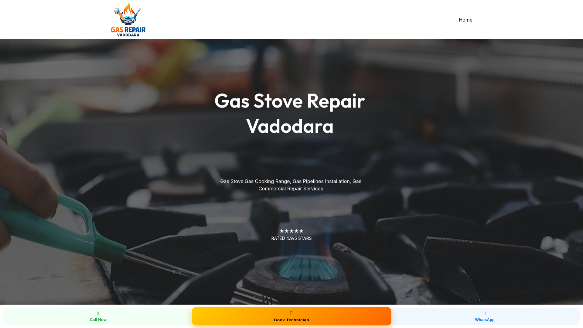 website screenshot of https://gasrepairvadodara.com/