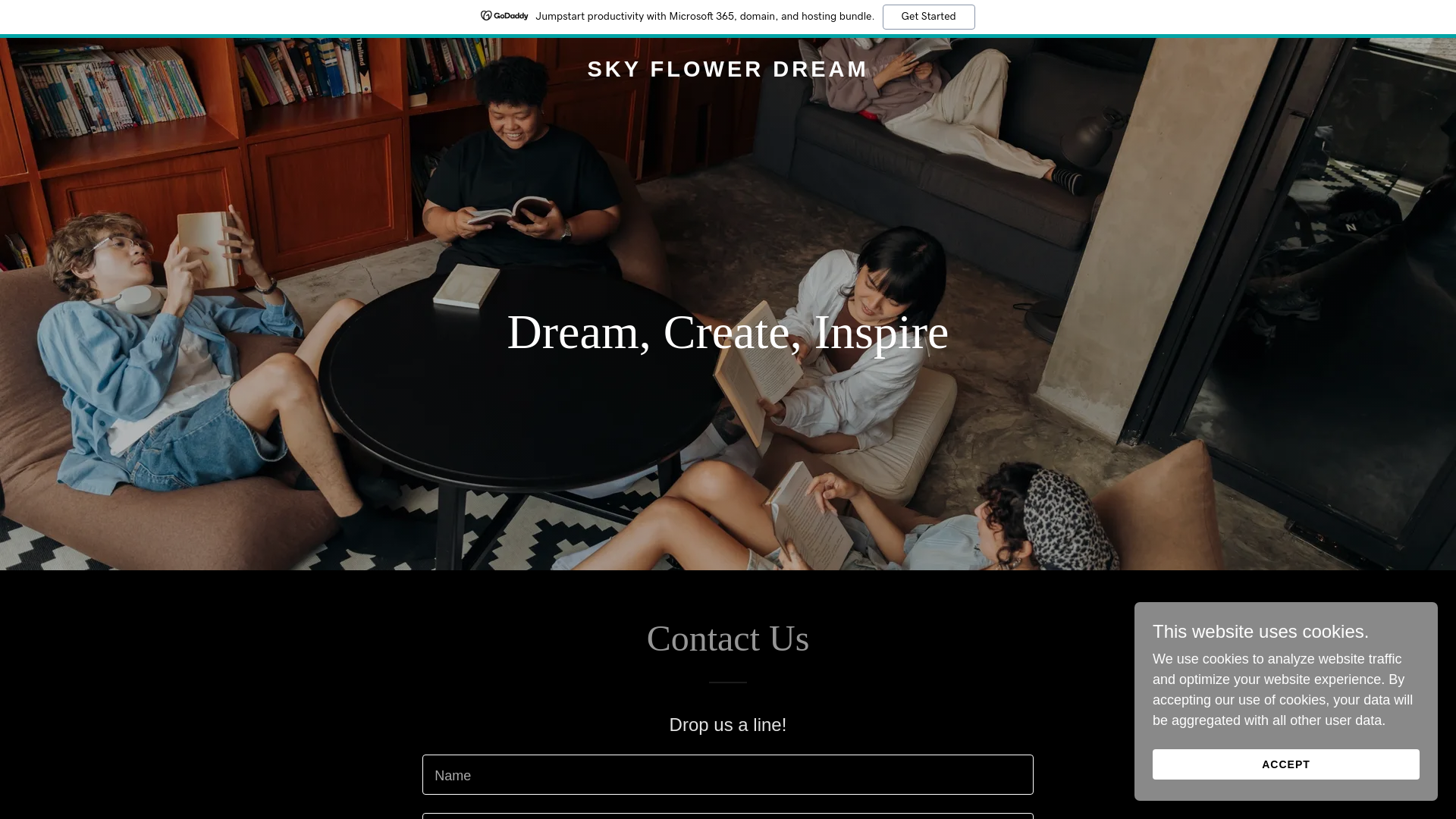 website screenshot of https://skyflowerdream.com/